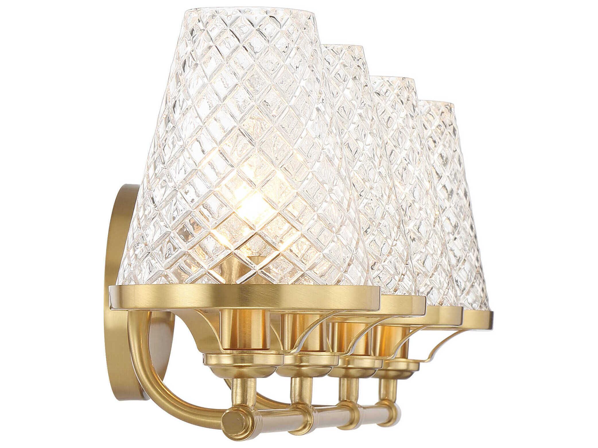 Savoy House Candler 4-Light Warm Brass Vanity Light
