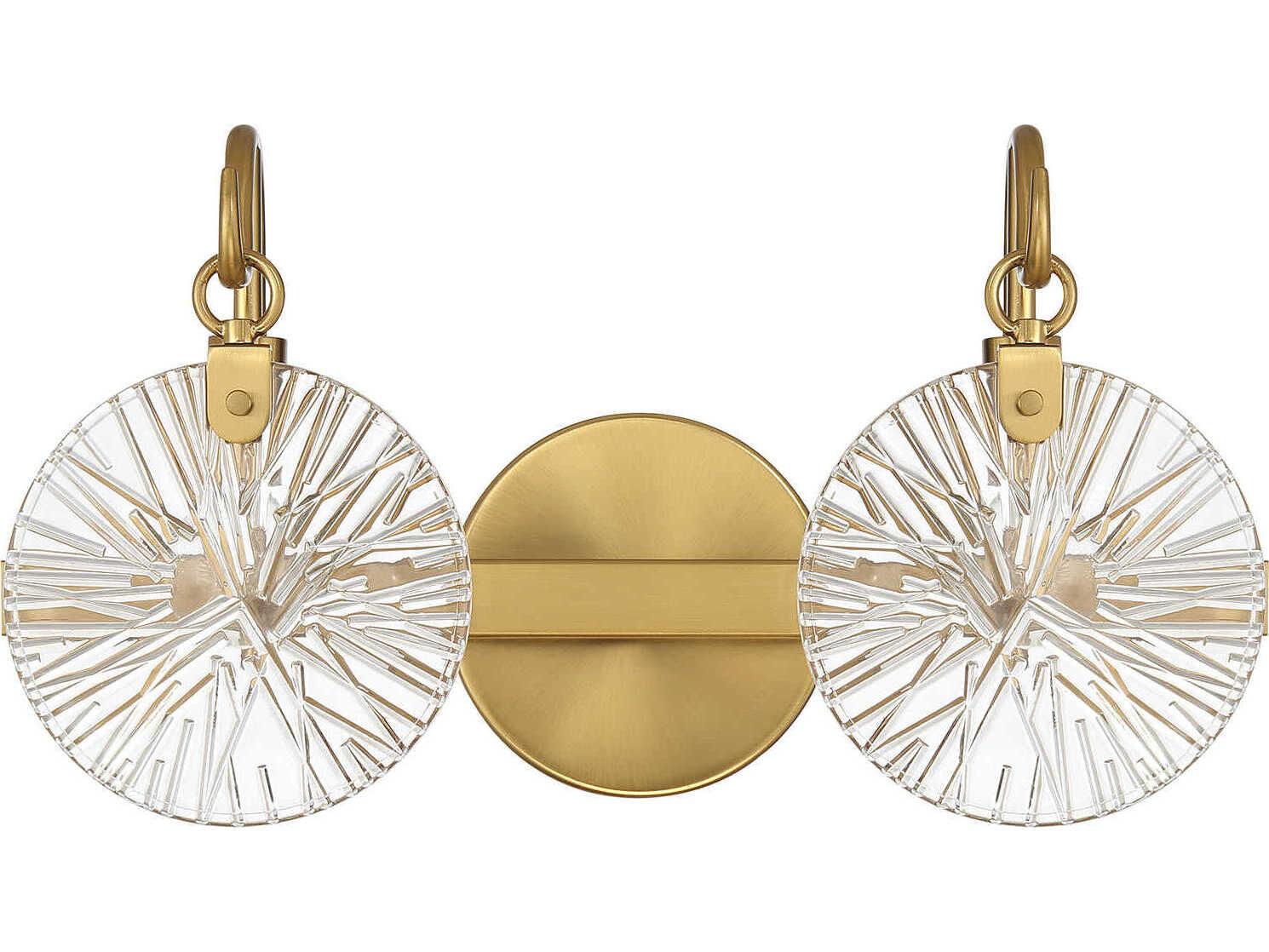 Savoy House Addison 2-Light Warm Brass Vanity Light