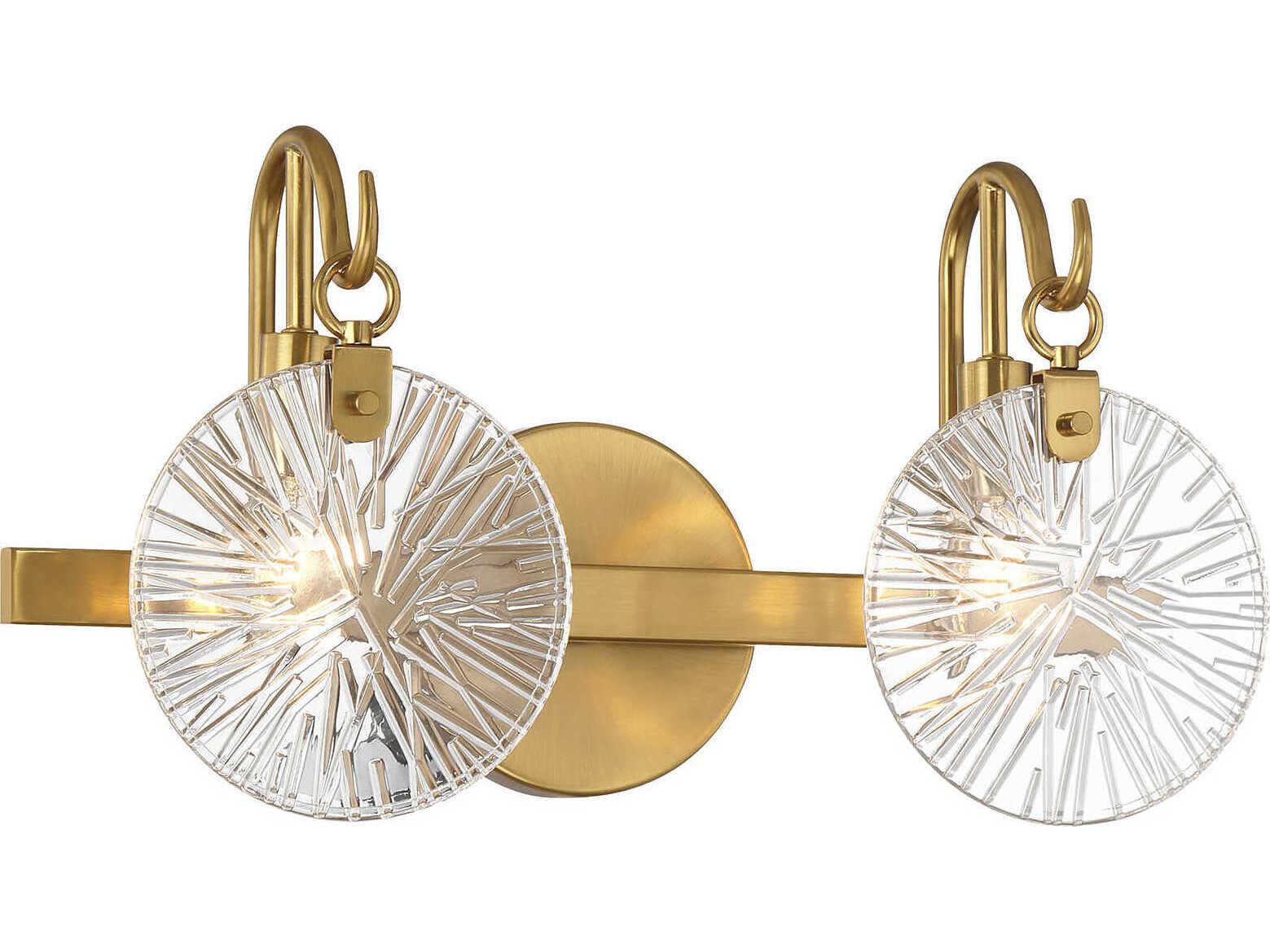 Savoy House Addison 2-Light Warm Brass Vanity Light