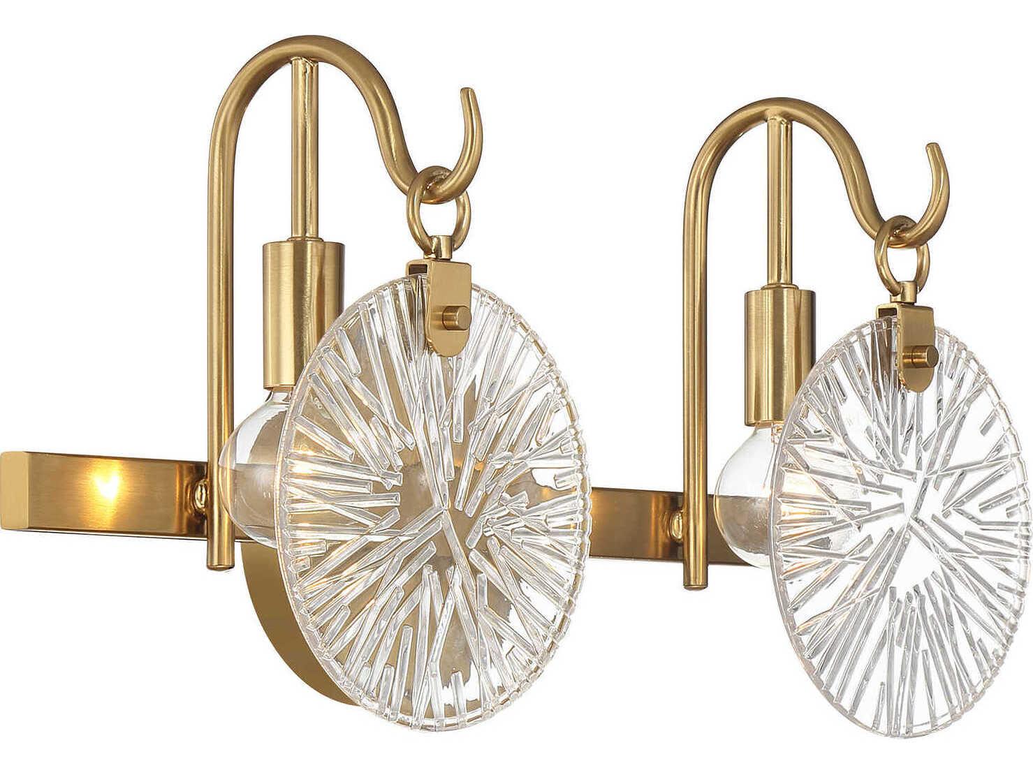 Savoy House Addison 2-Light Warm Brass Vanity Light