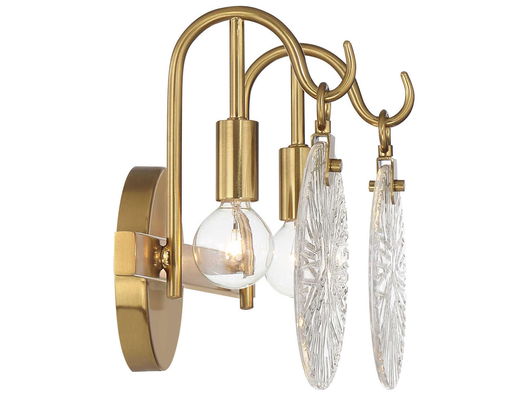 Savoy House Addison 2-Light Warm Brass Vanity Light