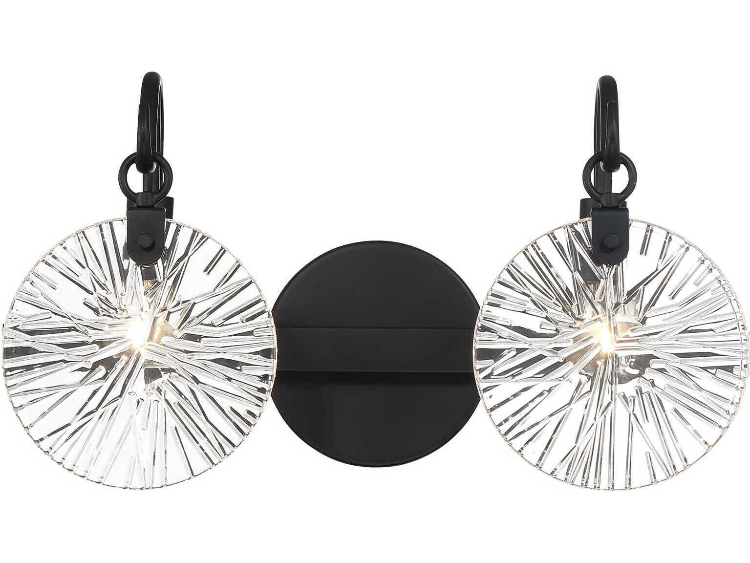 Savoy House Addison 2-Light Matte Black Vanity Light