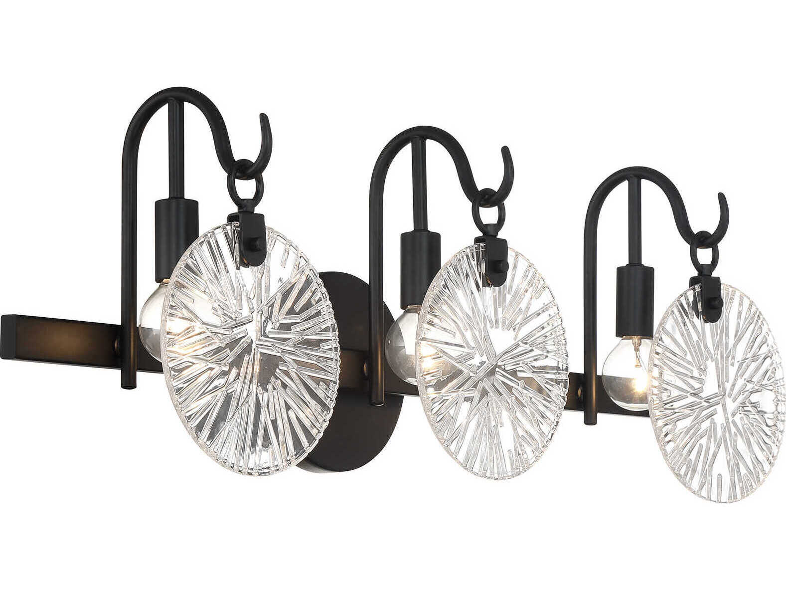 Savoy House Addison 3-Light Matte Black Vanity Light