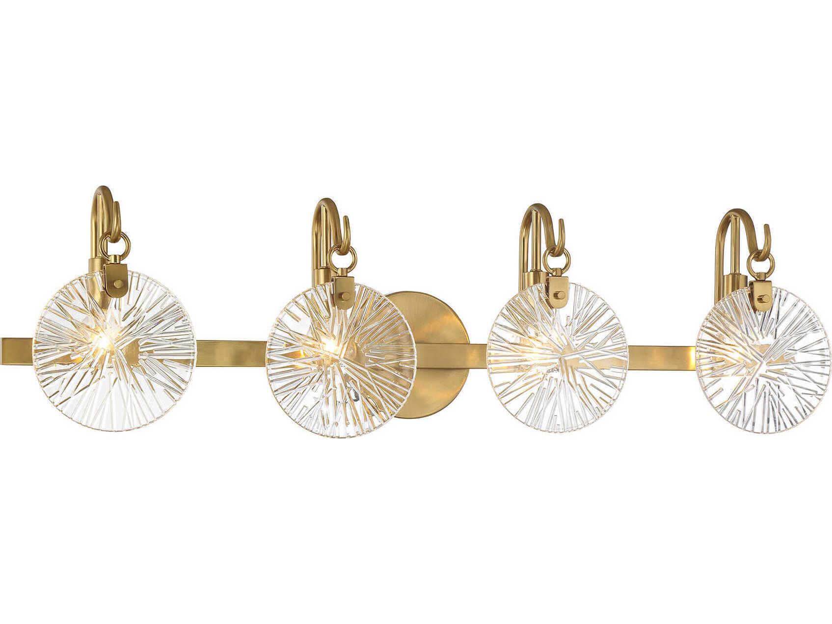 Savoy House Addison 4-Light Warm Brass Vanity Light