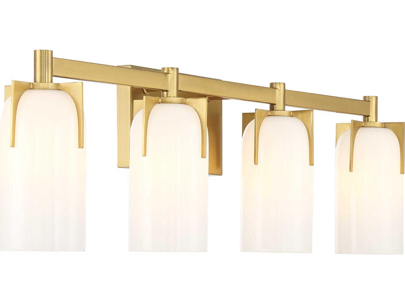 Savoy House Caldwell 4-Light Warm Brass Vanity Light