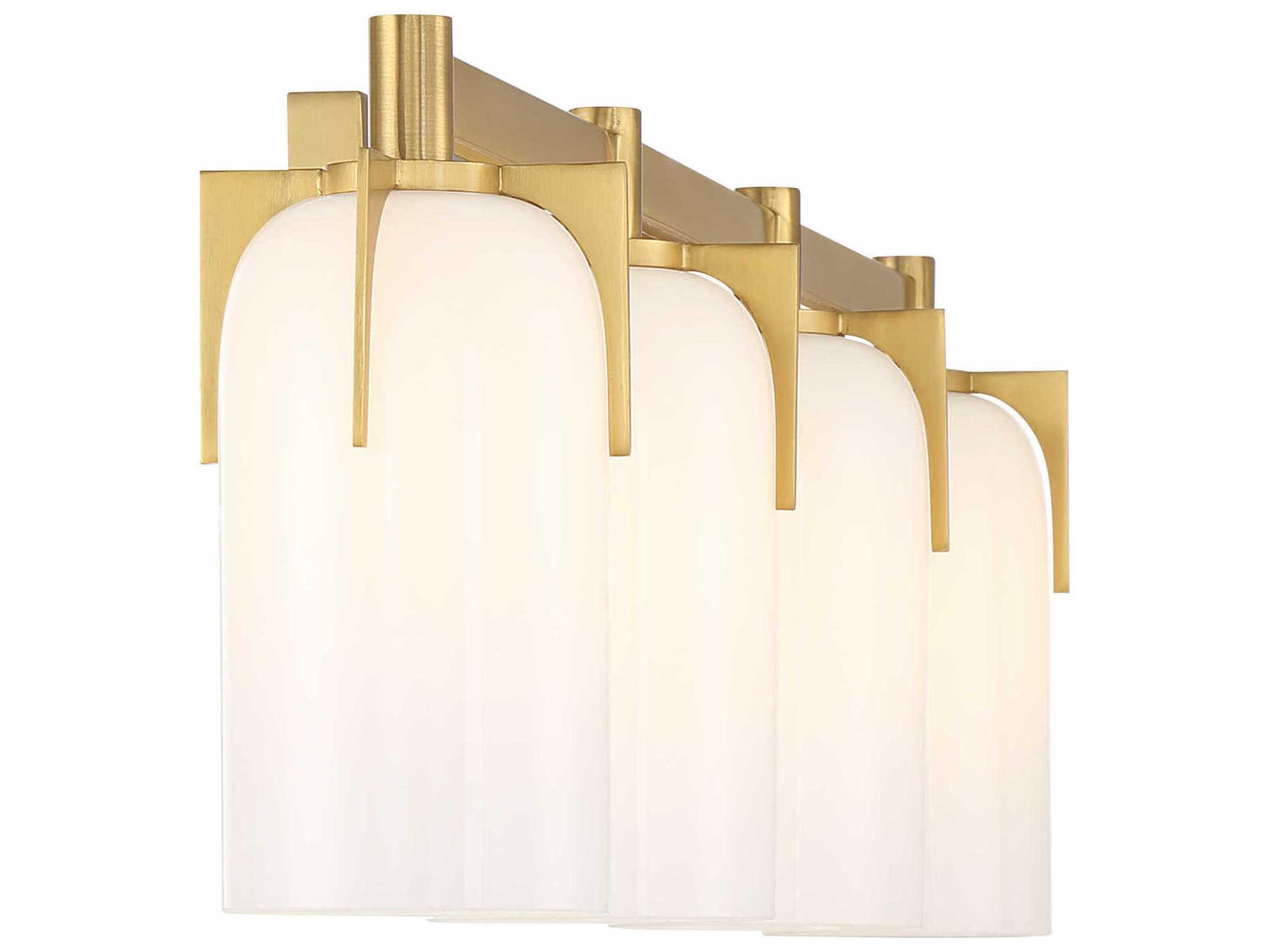 Savoy House Caldwell 4-Light Warm Brass Vanity Light