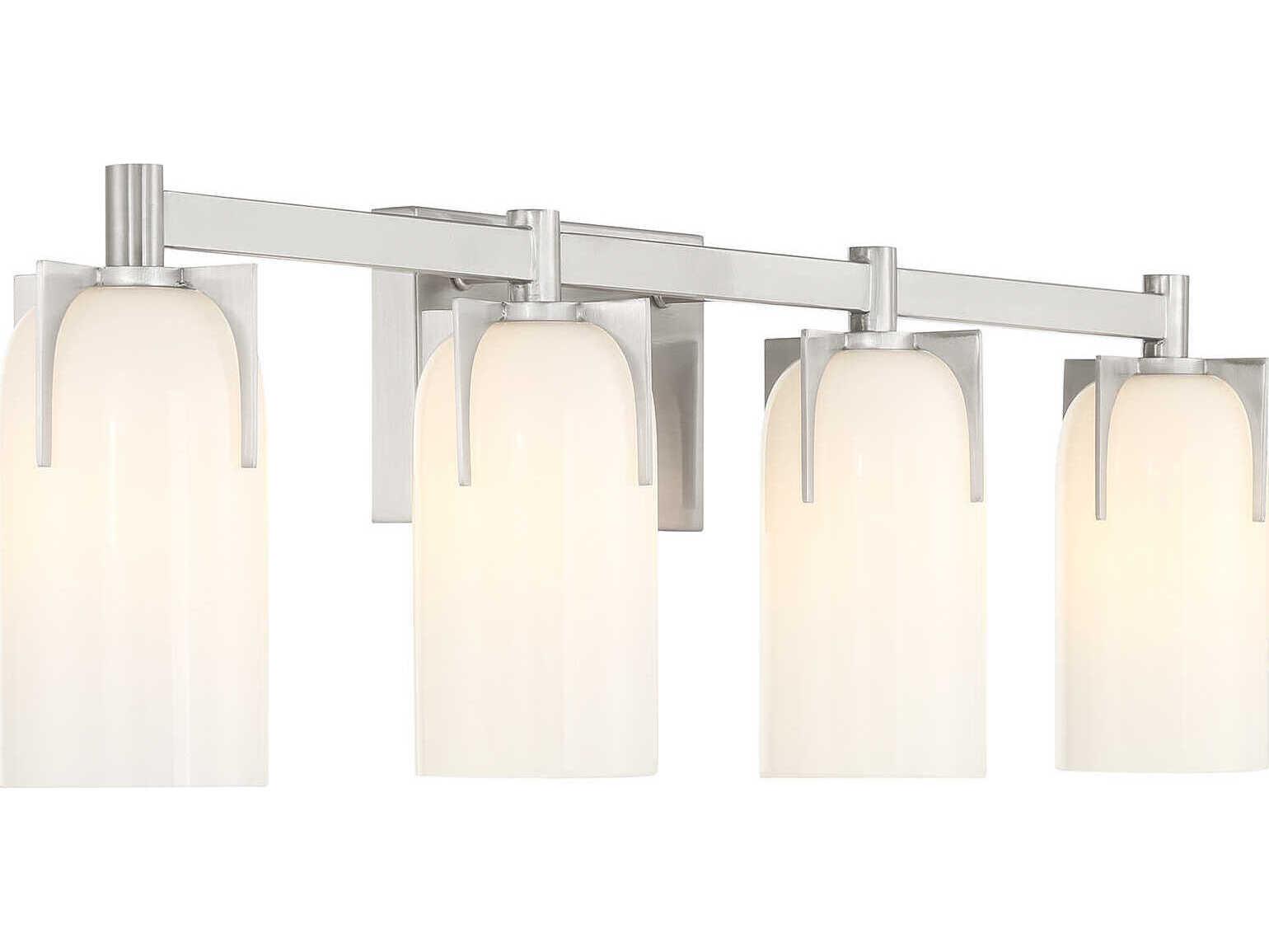 Savoy House Caldwell 4-Light Satin Nickel Vanity Light