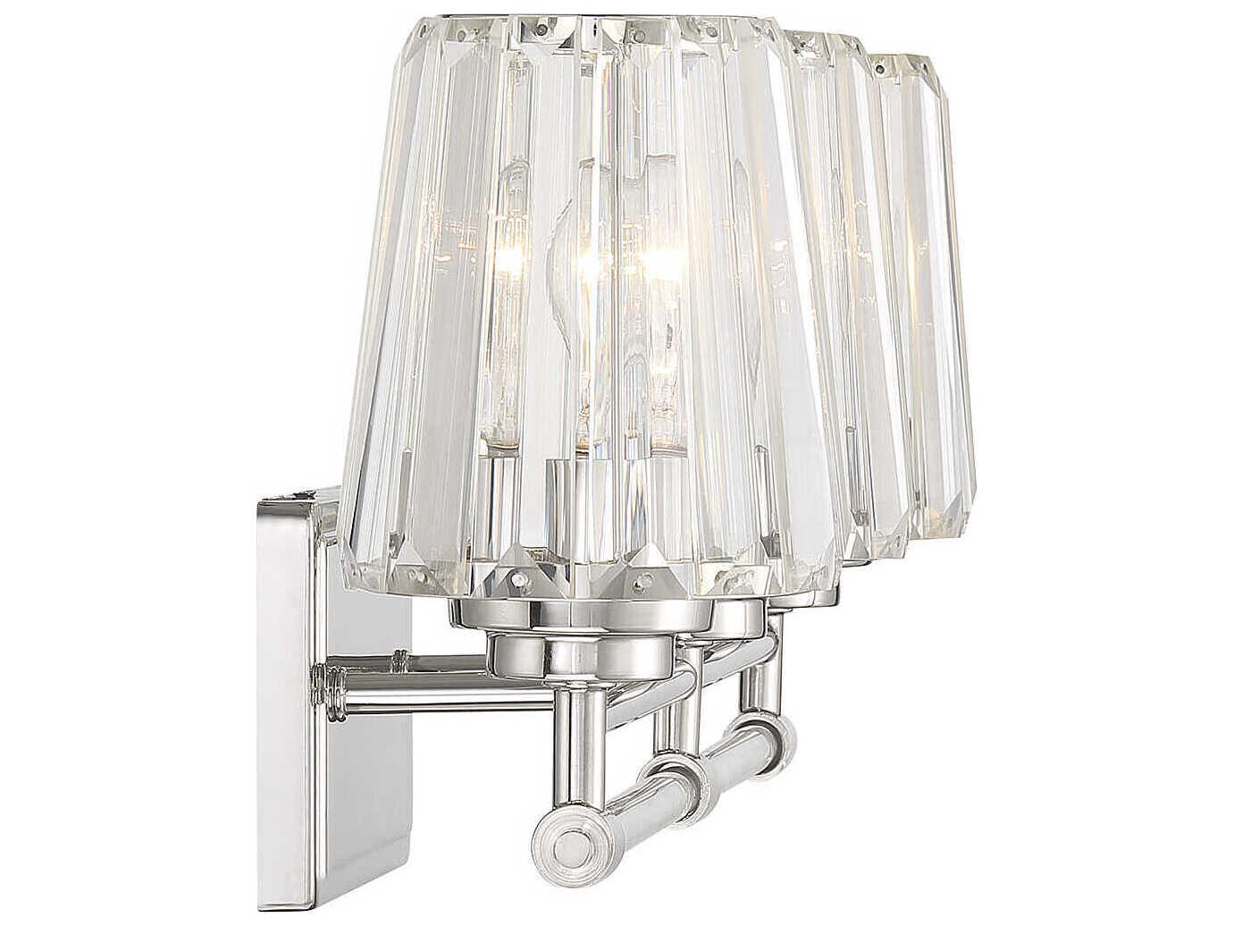 Savoy House Garnet 3-Light Polished Nickel Chrome Vanity Light