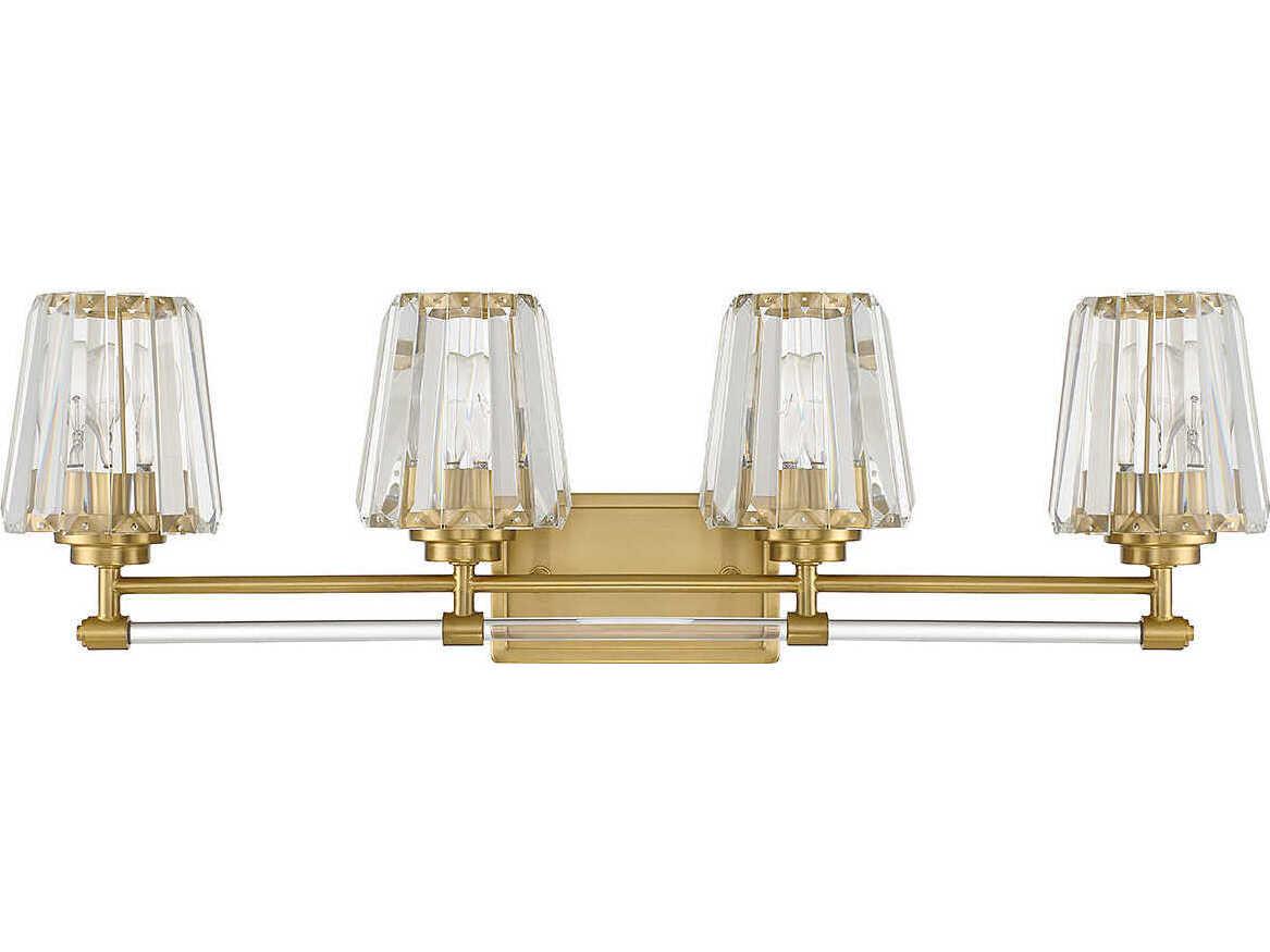 Savoy House Garnet 4-Light Warm Brass Crystal Vanity Light