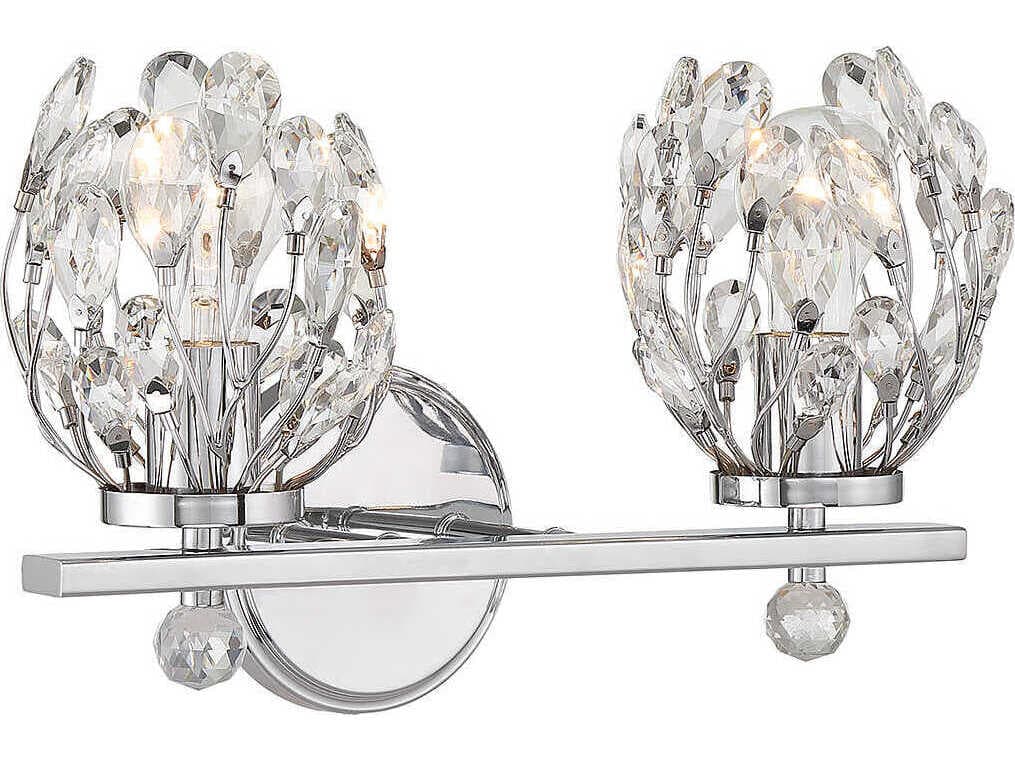 Savoy House Moreno 2-Light Chrome Crystal Vanity Light
