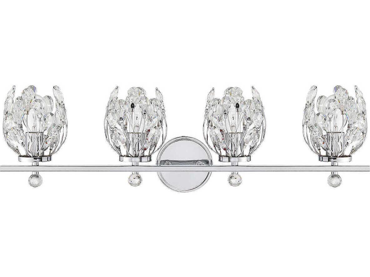 Savoy House Moreno 4-Light Chrome Crystal Vanity Light