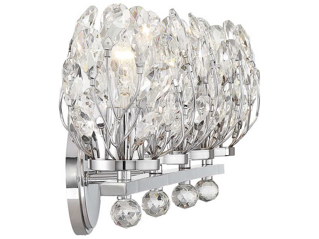 Savoy House Moreno 4-Light Chrome Crystal Vanity Light