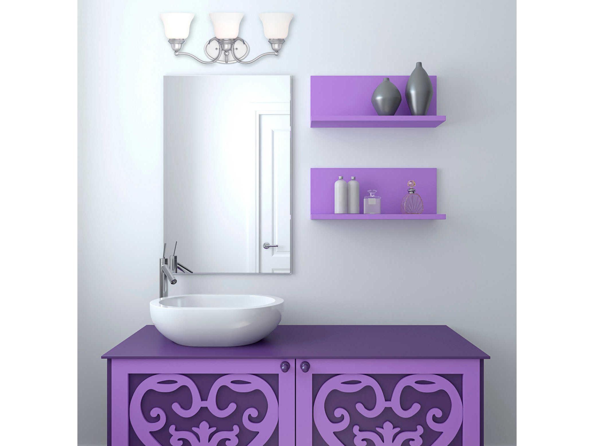 Savoy House Yates 3-Light Pewter Glass Vanity Light