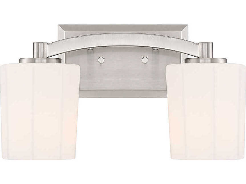 Savoy House Whitney 2-Light Satin Nickel Glass Vanity Light