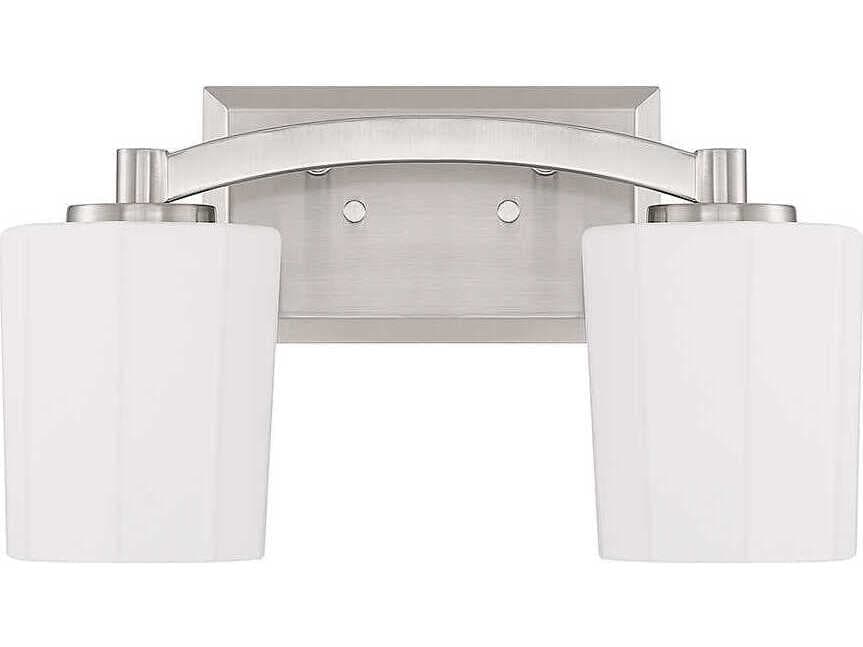Savoy House Whitney 2-Light Satin Nickel Glass Vanity Light