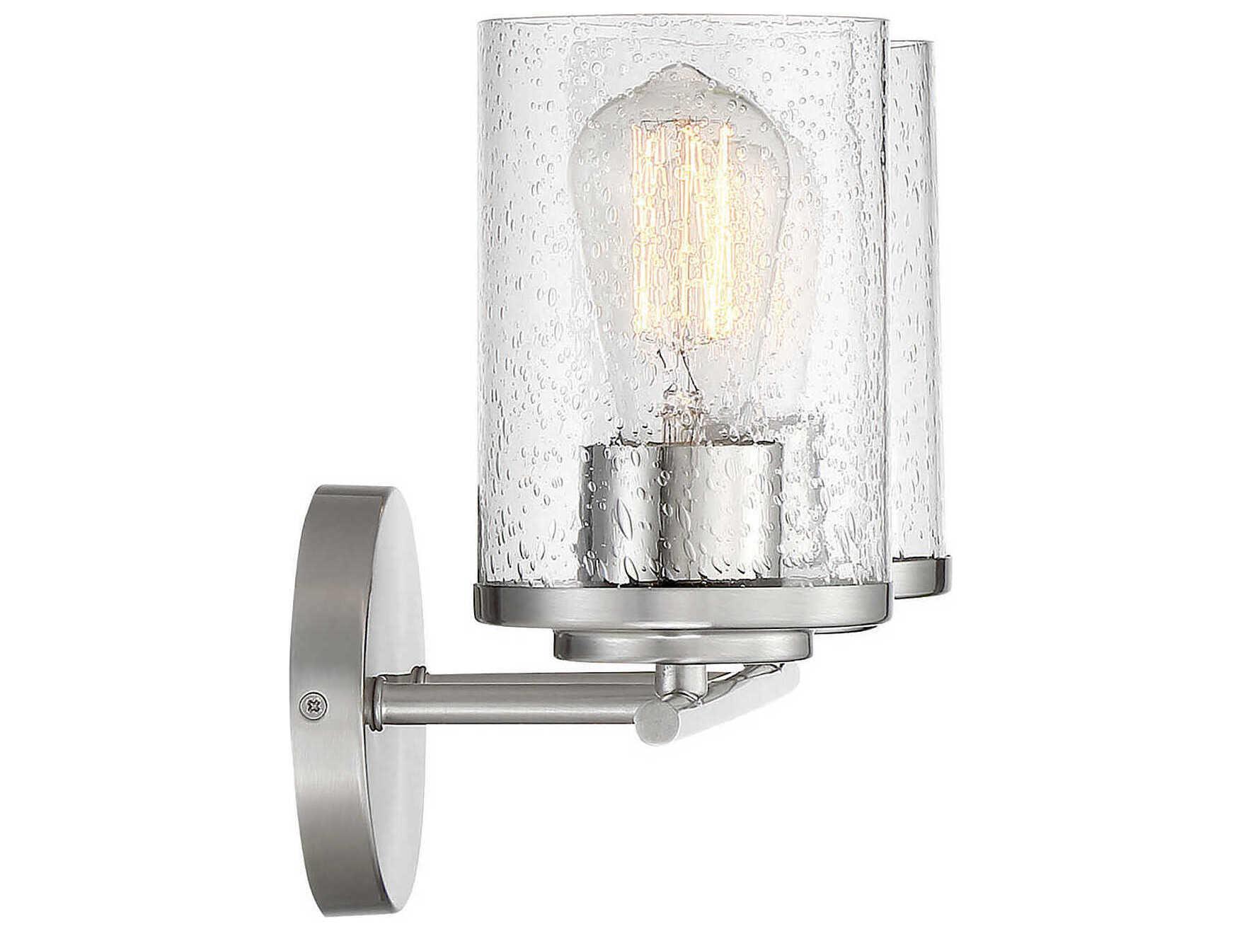 Savoy House Marshall 2-Light Polished Chrome Glass Vanity Light