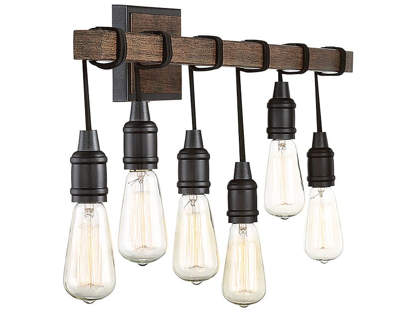 Savoy House Burgess 6-Light Durango Brown Glass Vanity Light