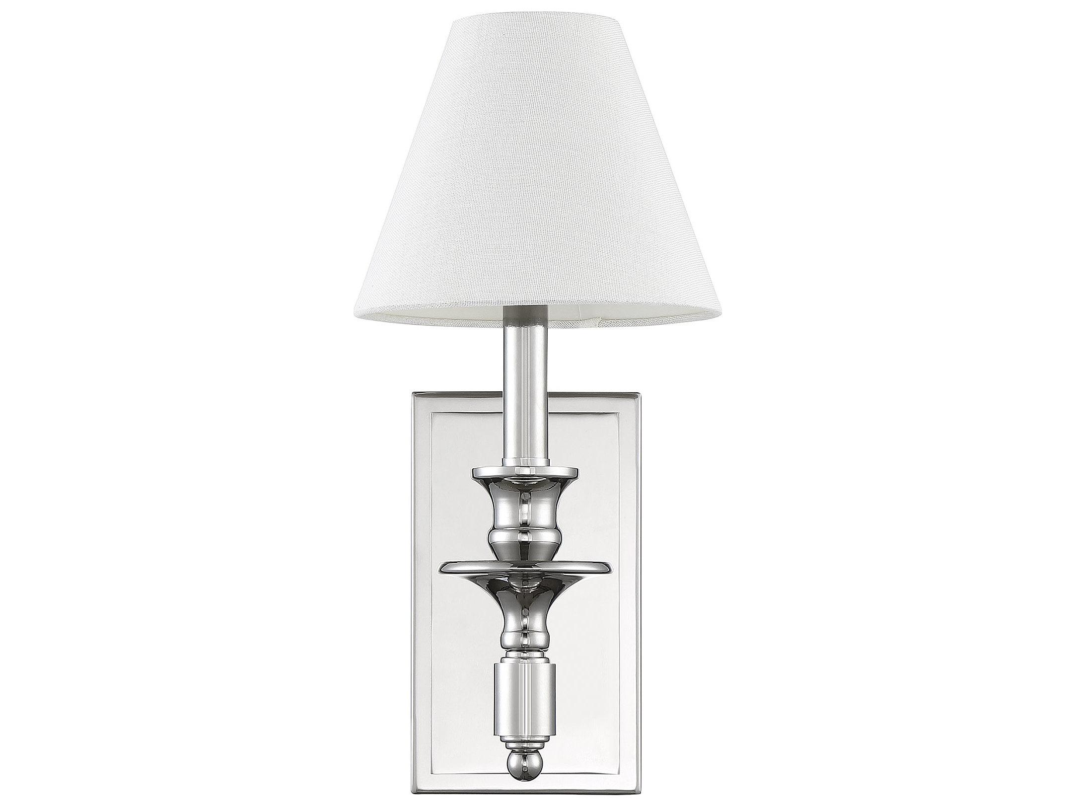 Savoy House Washburn 1-Light Polished Nickel Wall Sconce