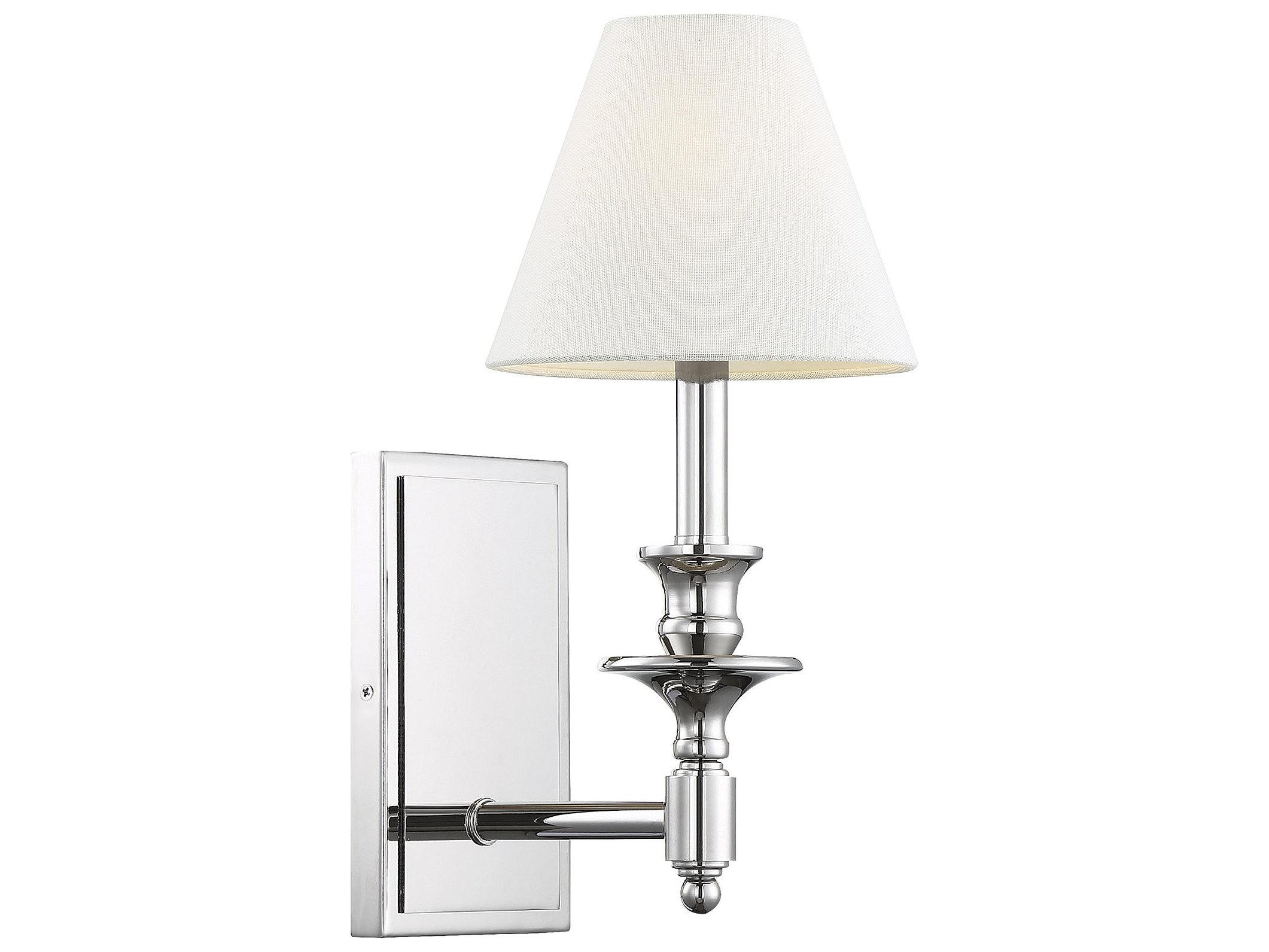 Savoy House Washburn 1-Light Polished Nickel Wall Sconce