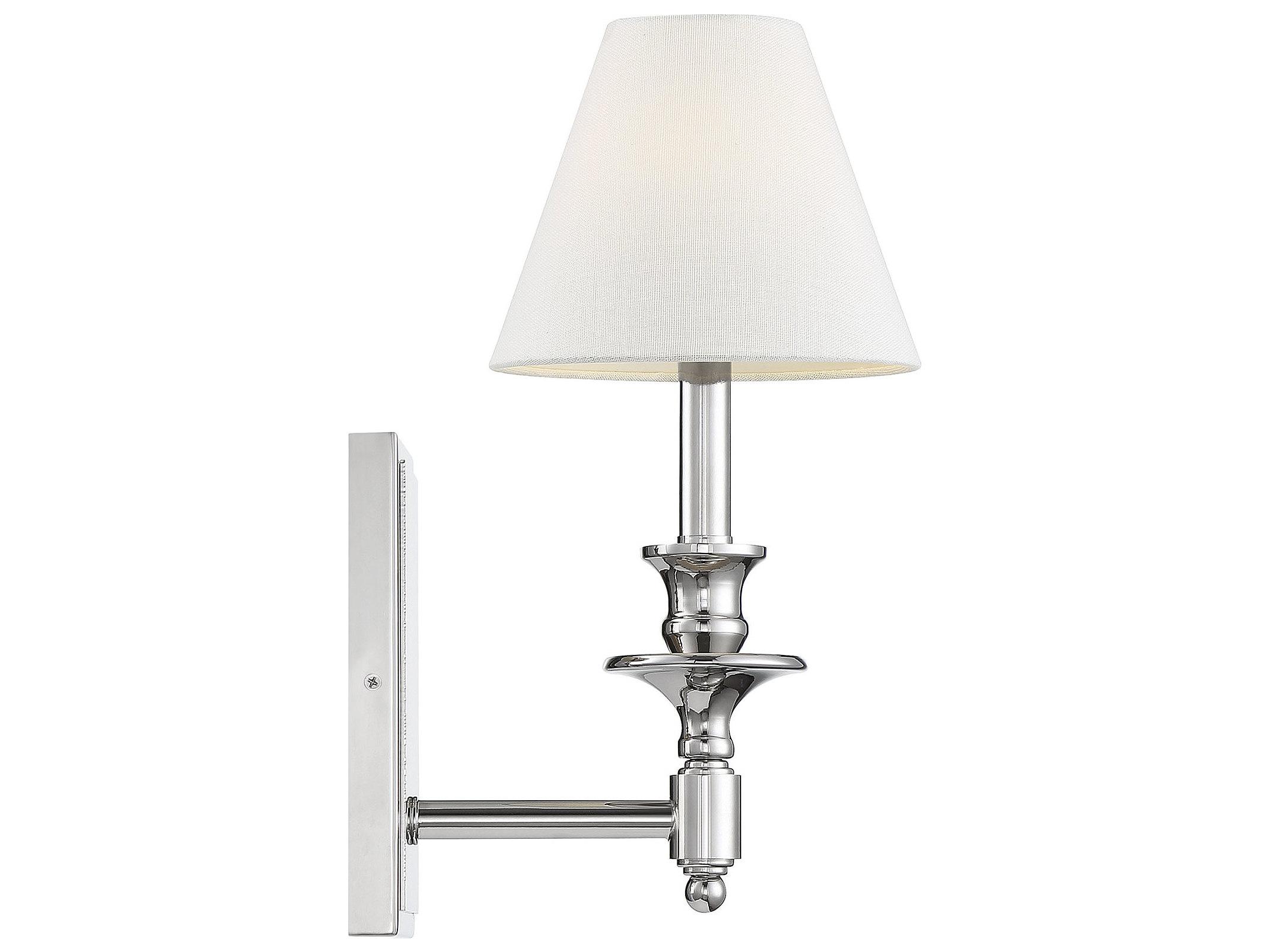 Savoy House Washburn 1-Light Polished Nickel Wall Sconce
