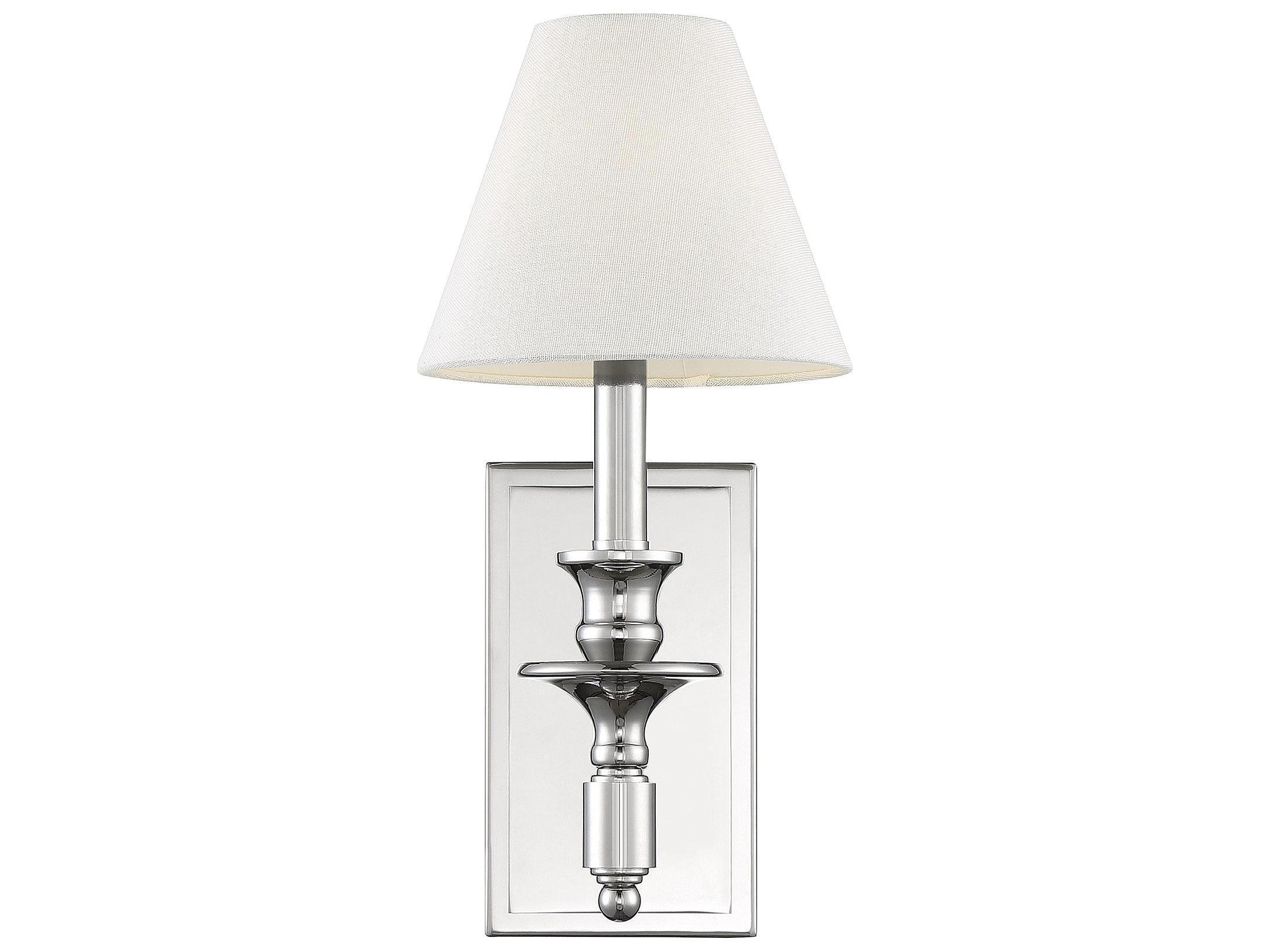 Savoy House Washburn 1-Light Polished Nickel Wall Sconce