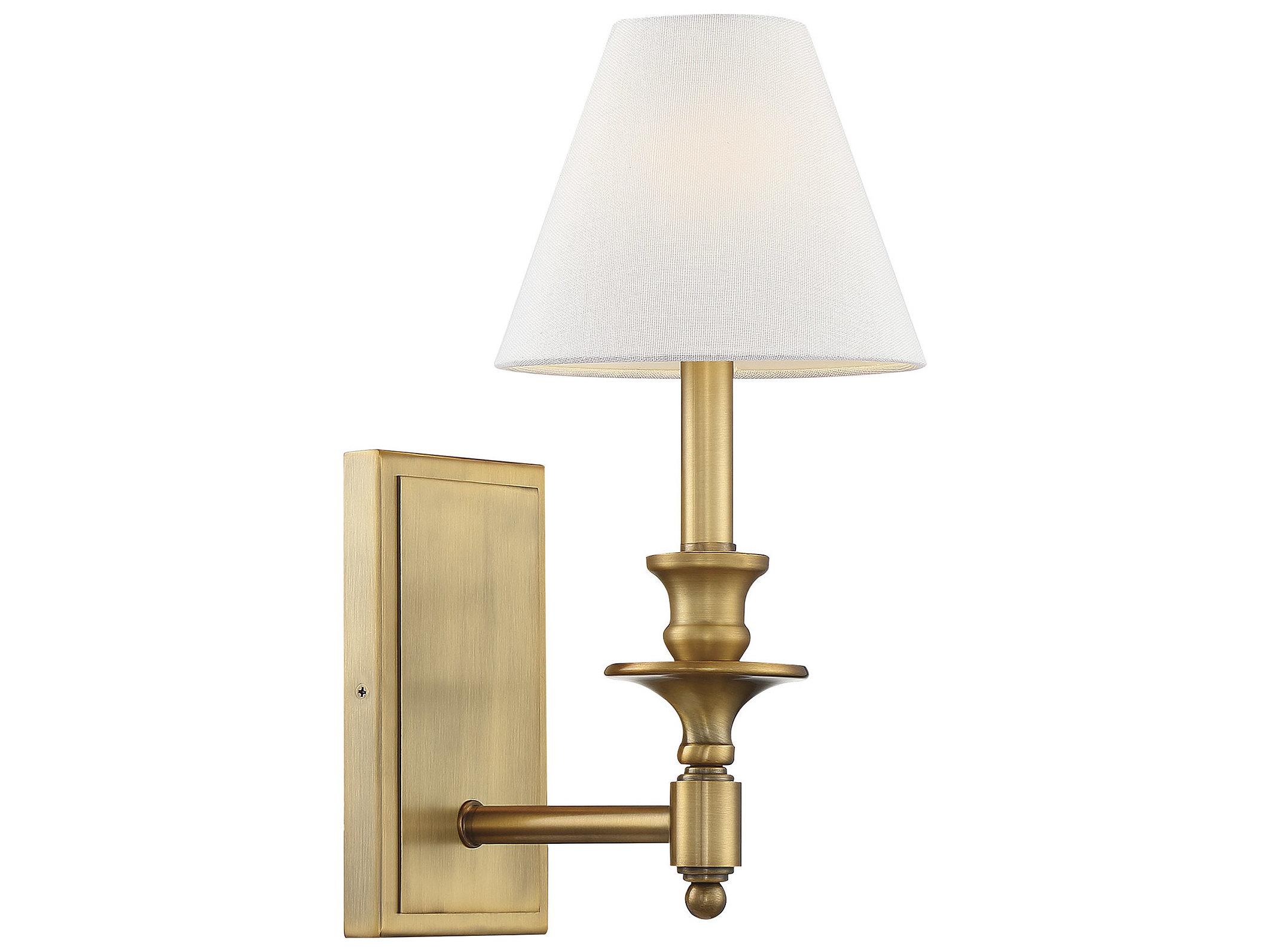 Savoy House Washburn 1-Light Warm Brass Wall Sconce