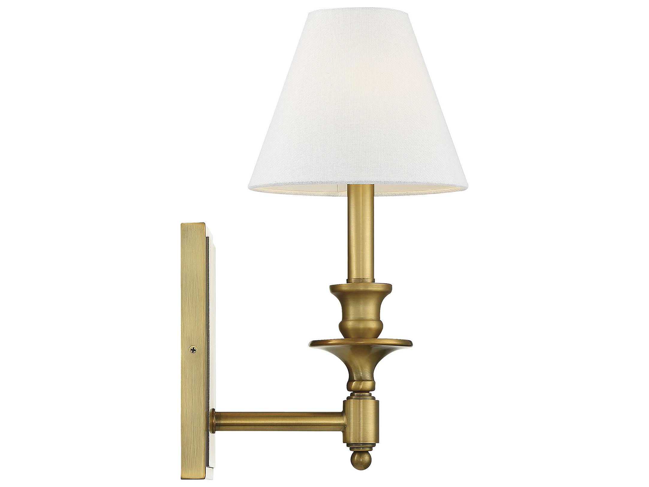 Savoy House Washburn 1-Light Warm Brass Wall Sconce