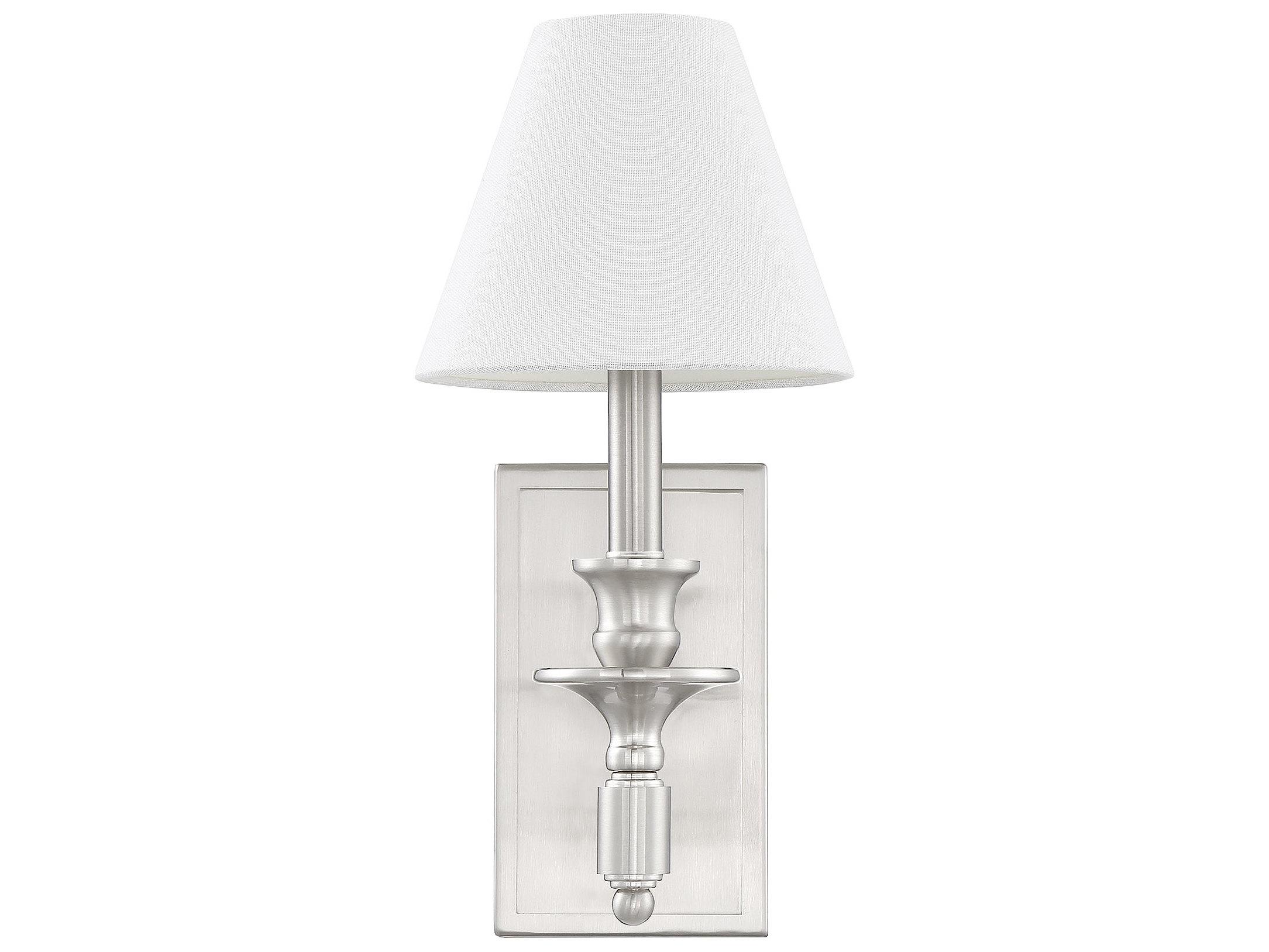 Savoy House Washburn 1-Light Satin Nickel Wall Sconce