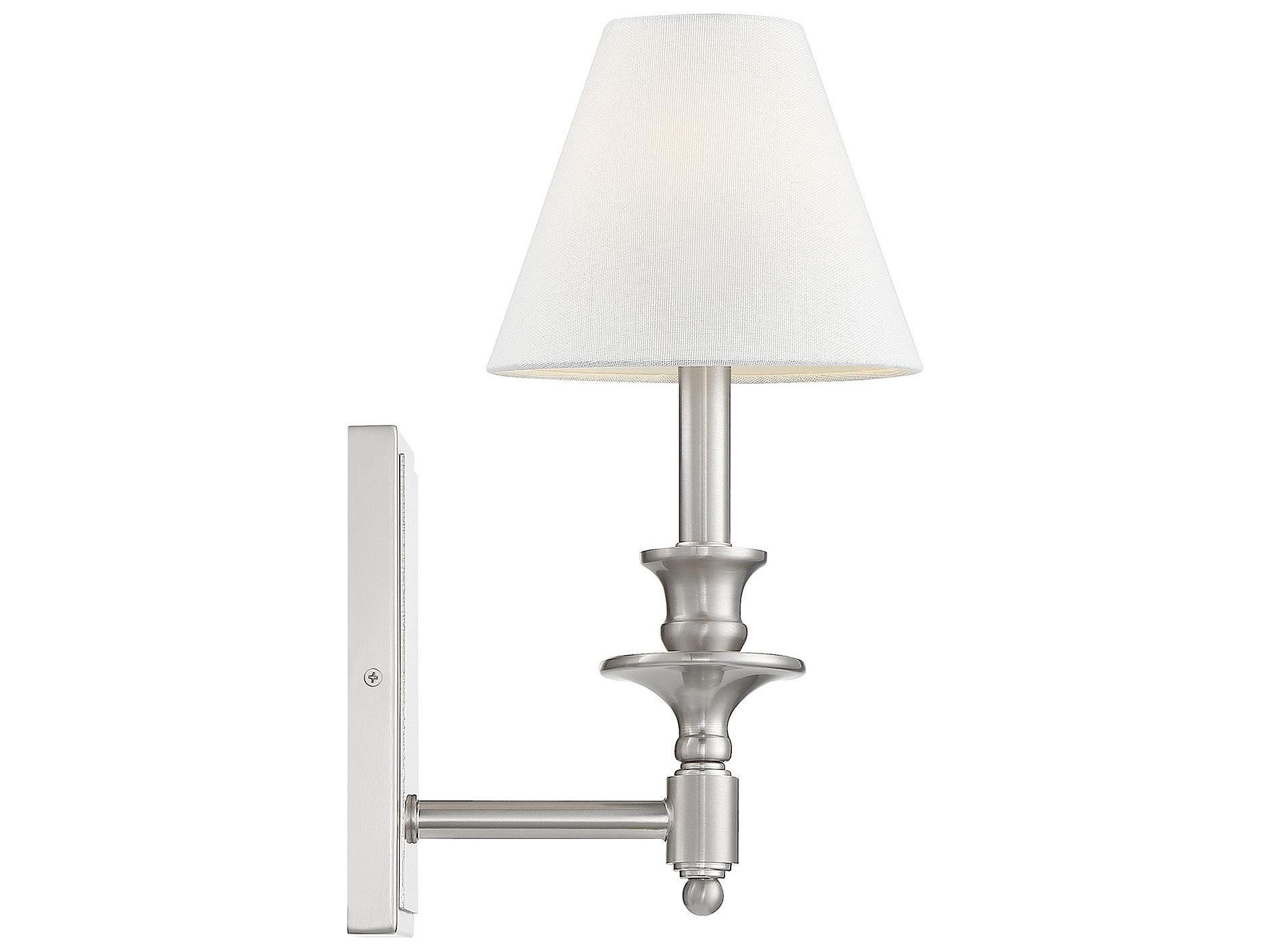 Savoy House Washburn 1-Light Satin Nickel Wall Sconce