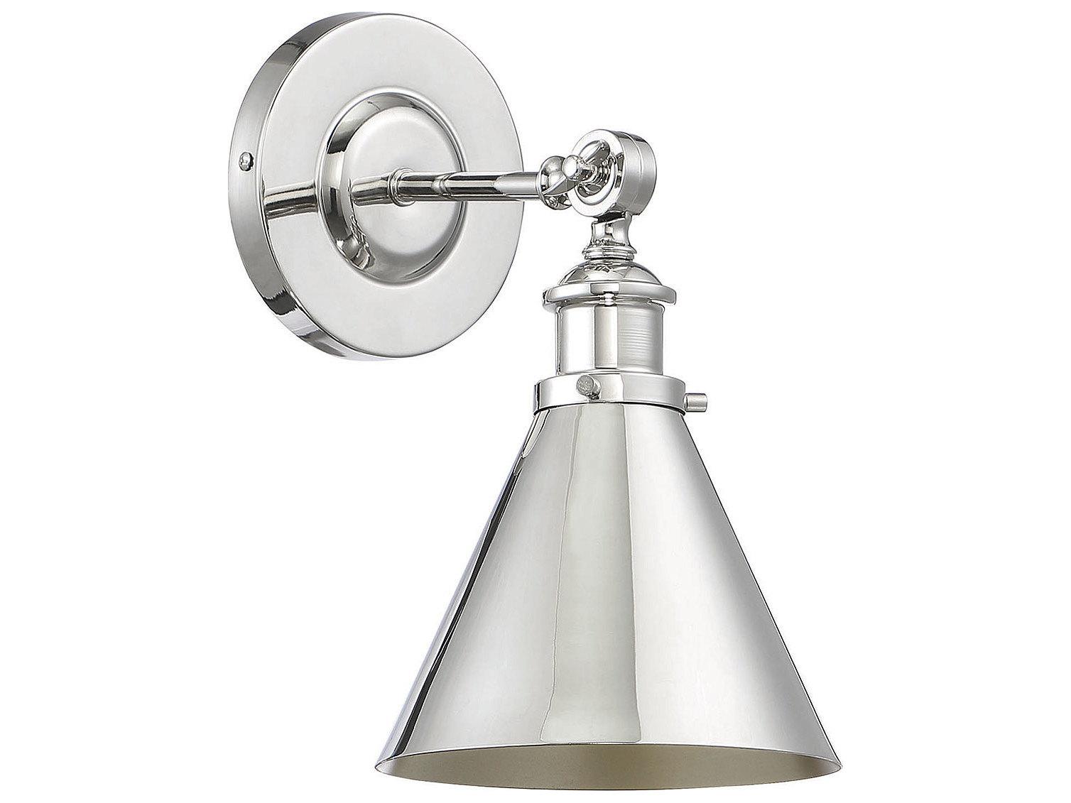 Savoy House Glenn 1-Light Polished Nickel Wall Sconce