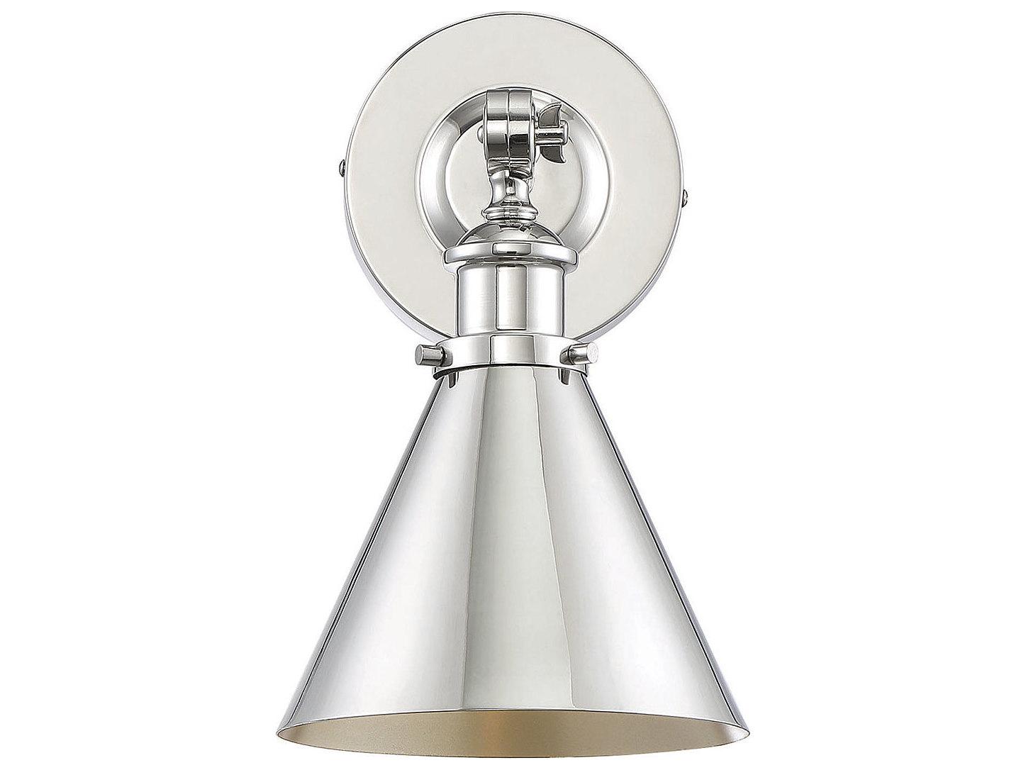 Savoy House Glenn 1-Light Polished Nickel Wall Sconce