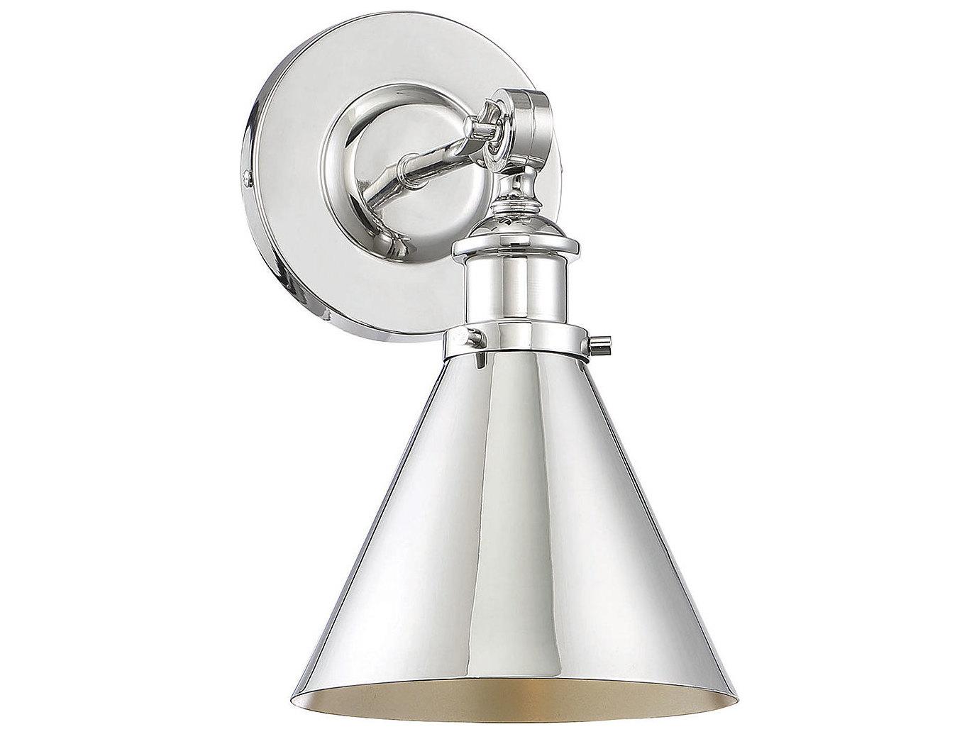 Savoy House Glenn 1-Light Polished Nickel Wall Sconce