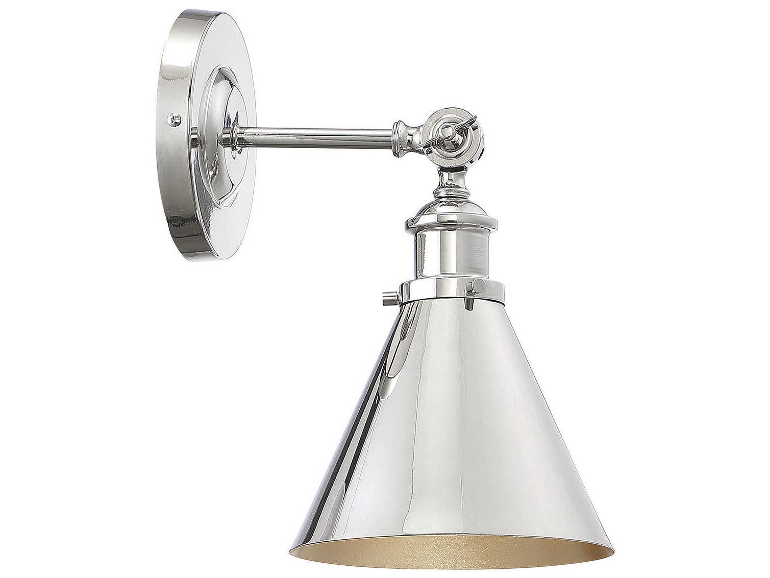 Savoy House Glenn 1-Light Polished Nickel Wall Sconce