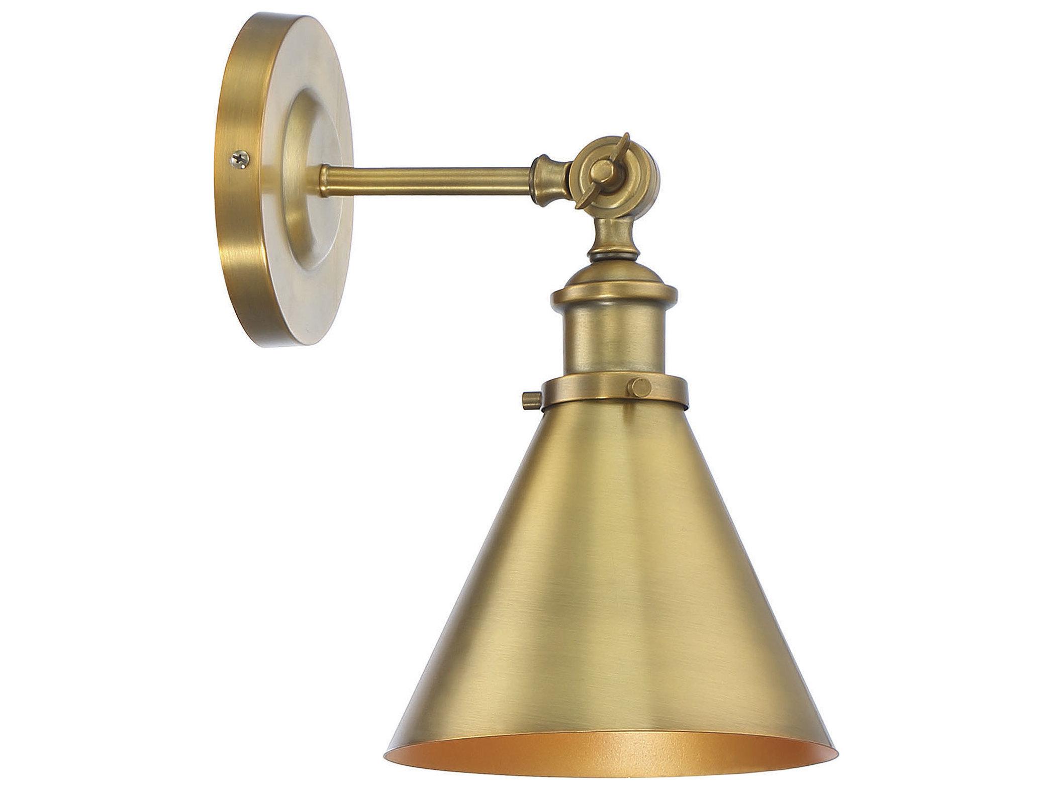 Savoy House Glenn 1-Light Warm Brass Wall Sconce