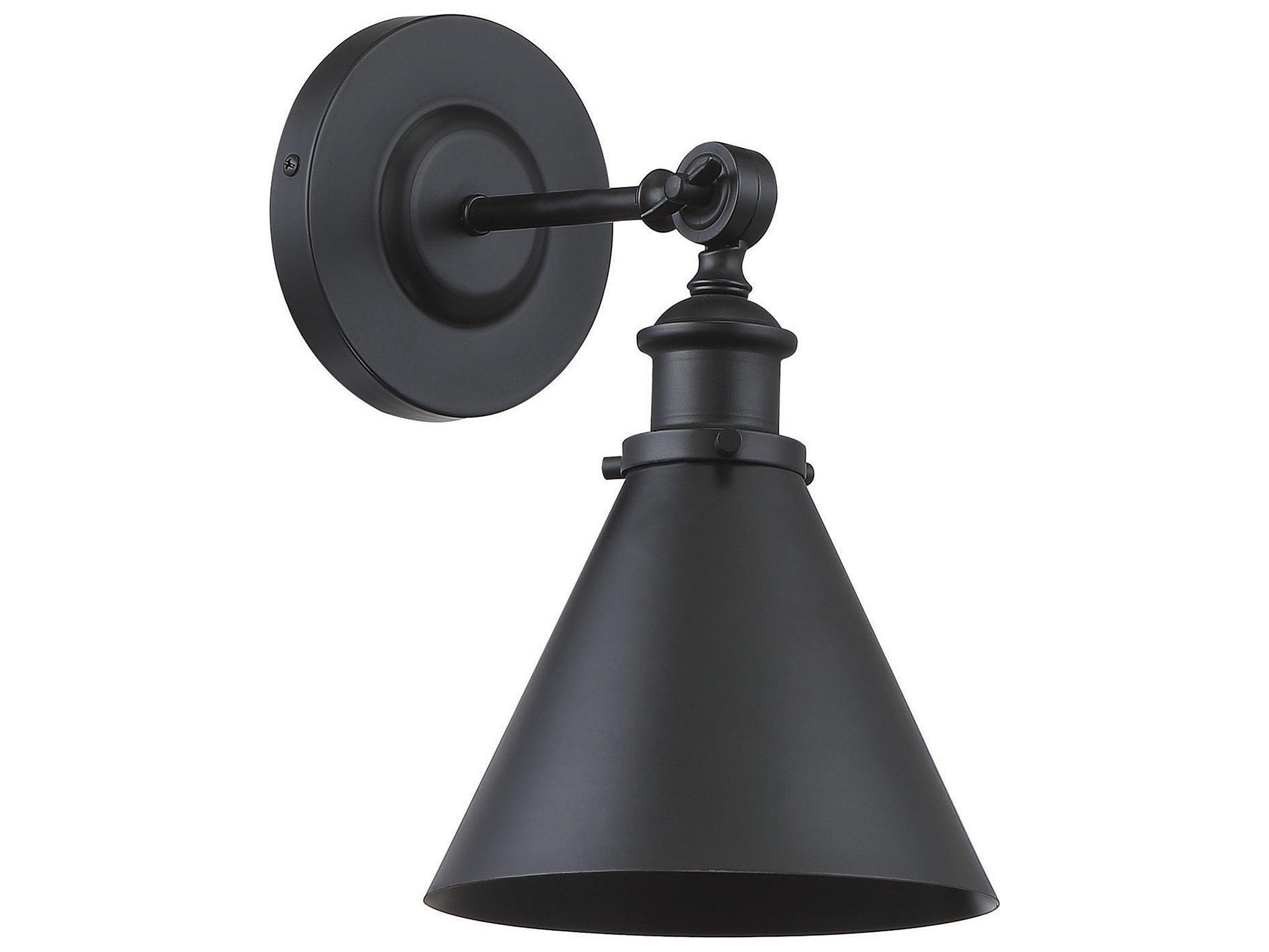 Savoy House Glenn 1-Light Matte Black Wall Sconce