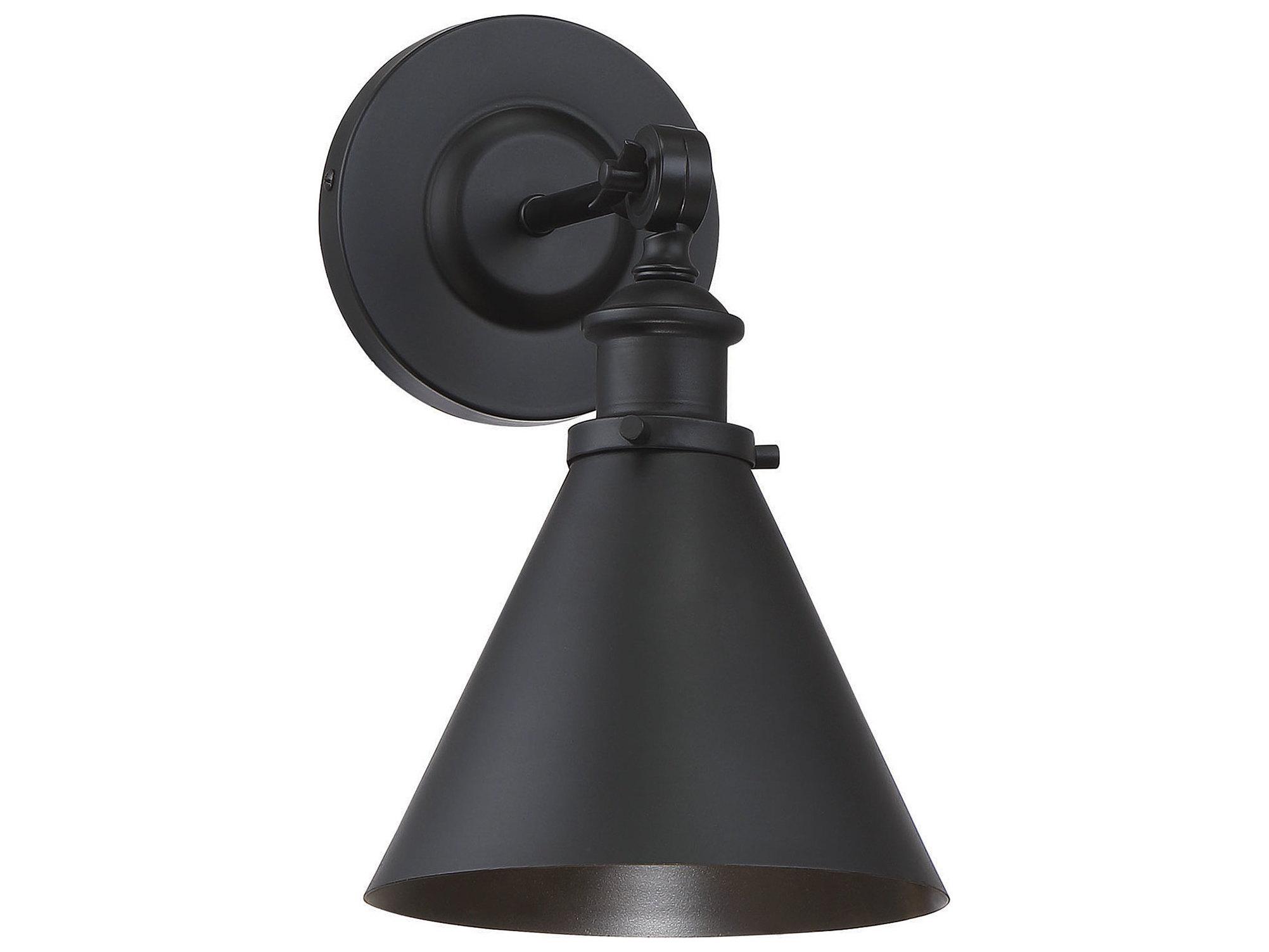 Savoy House Glenn 1-Light Matte Black Wall Sconce