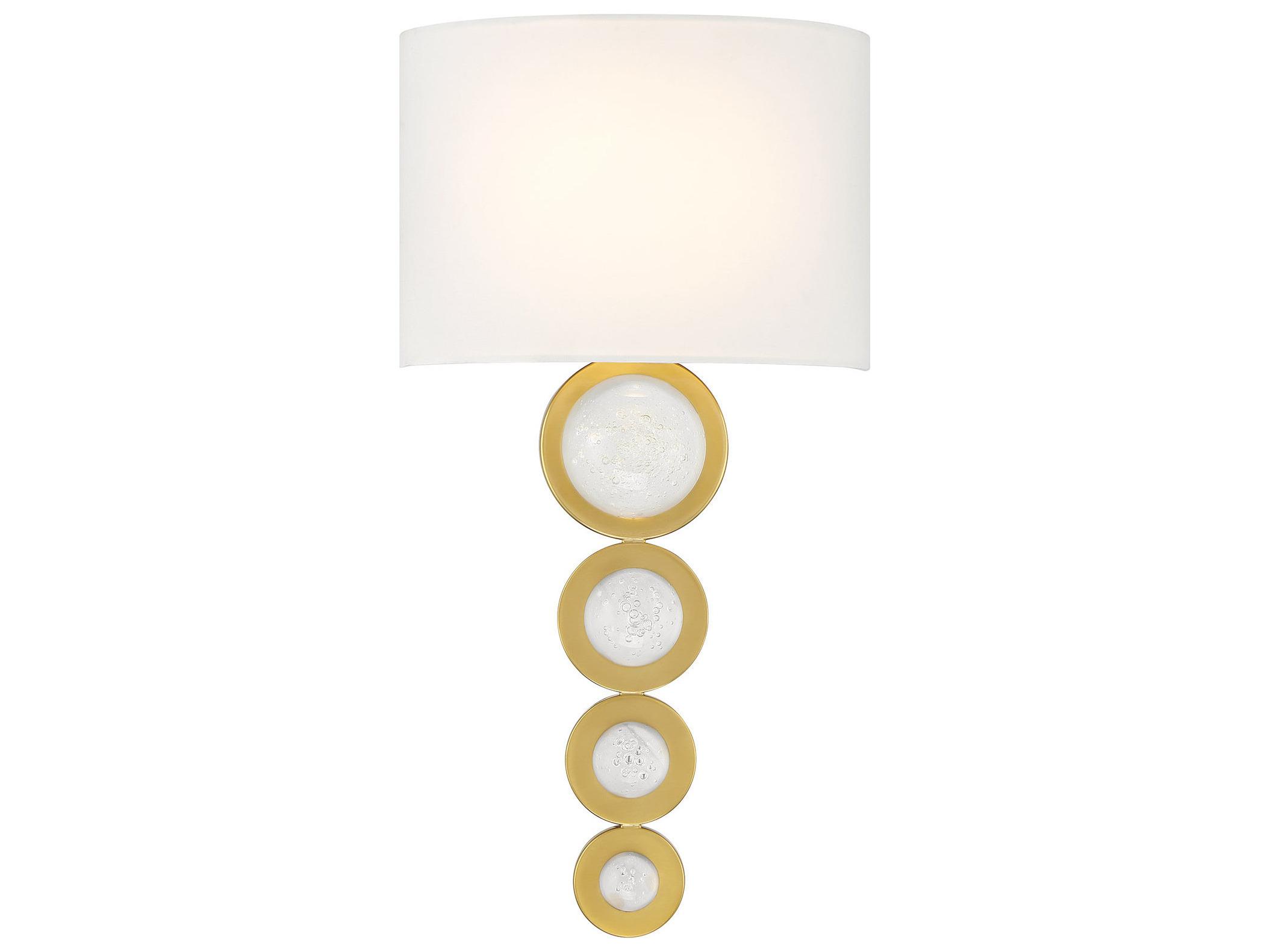 Savoy House Marseille 1-Light Warm Brass Wall Sconce