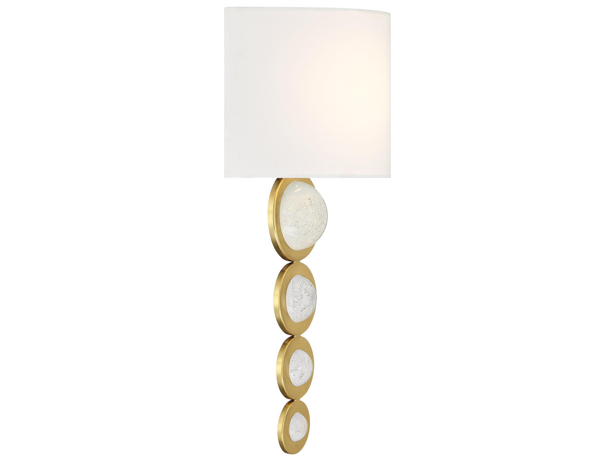 Savoy House Marseille 1-Light Warm Brass Wall Sconce