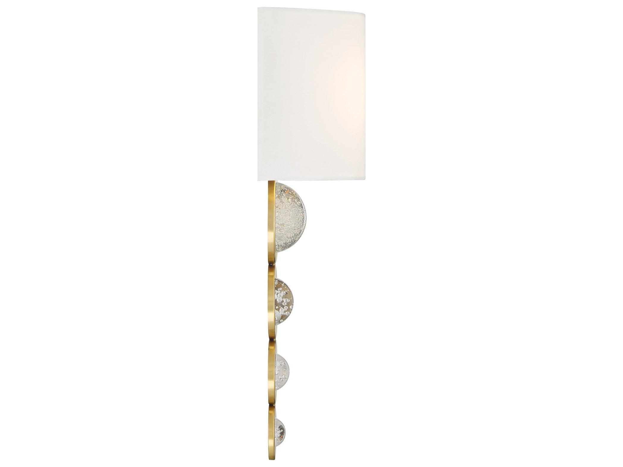 Savoy House Marseille 1-Light Warm Brass Wall Sconce