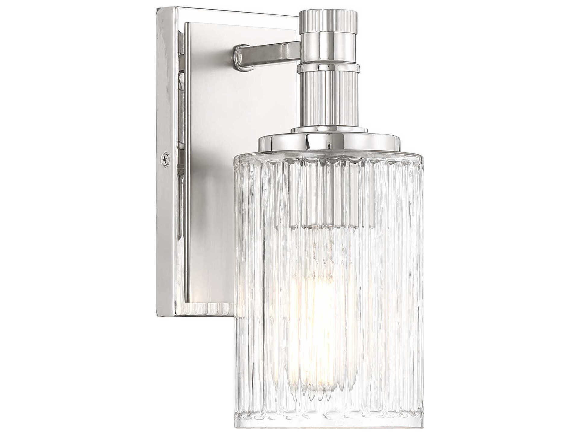 Savoy House Concord 1-Light Silver Polished Nickel Wall Sconce