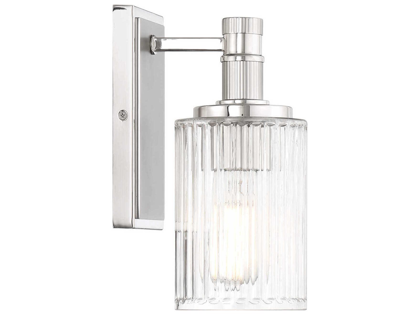 Savoy House Concord 1-Light Silver Polished Nickel Wall Sconce