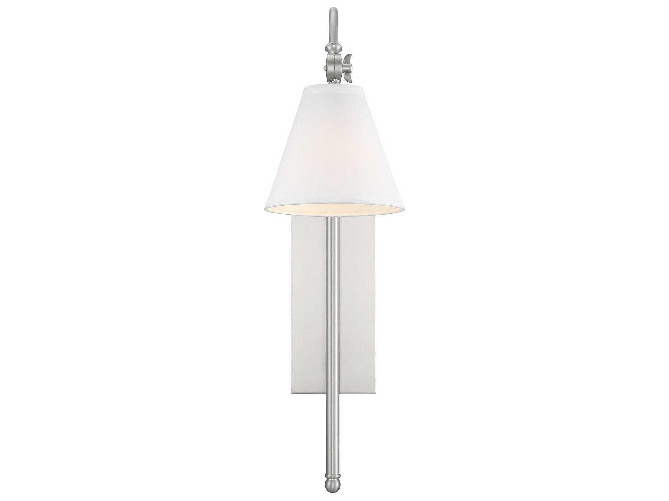 Savoy House Rutland 1-Light Satin Nickel Vanity Light