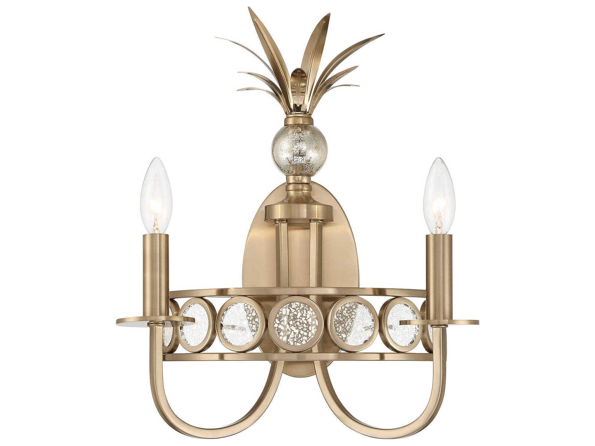 Savoy House Hearst 2-Light Noble Brass Wall Sconce