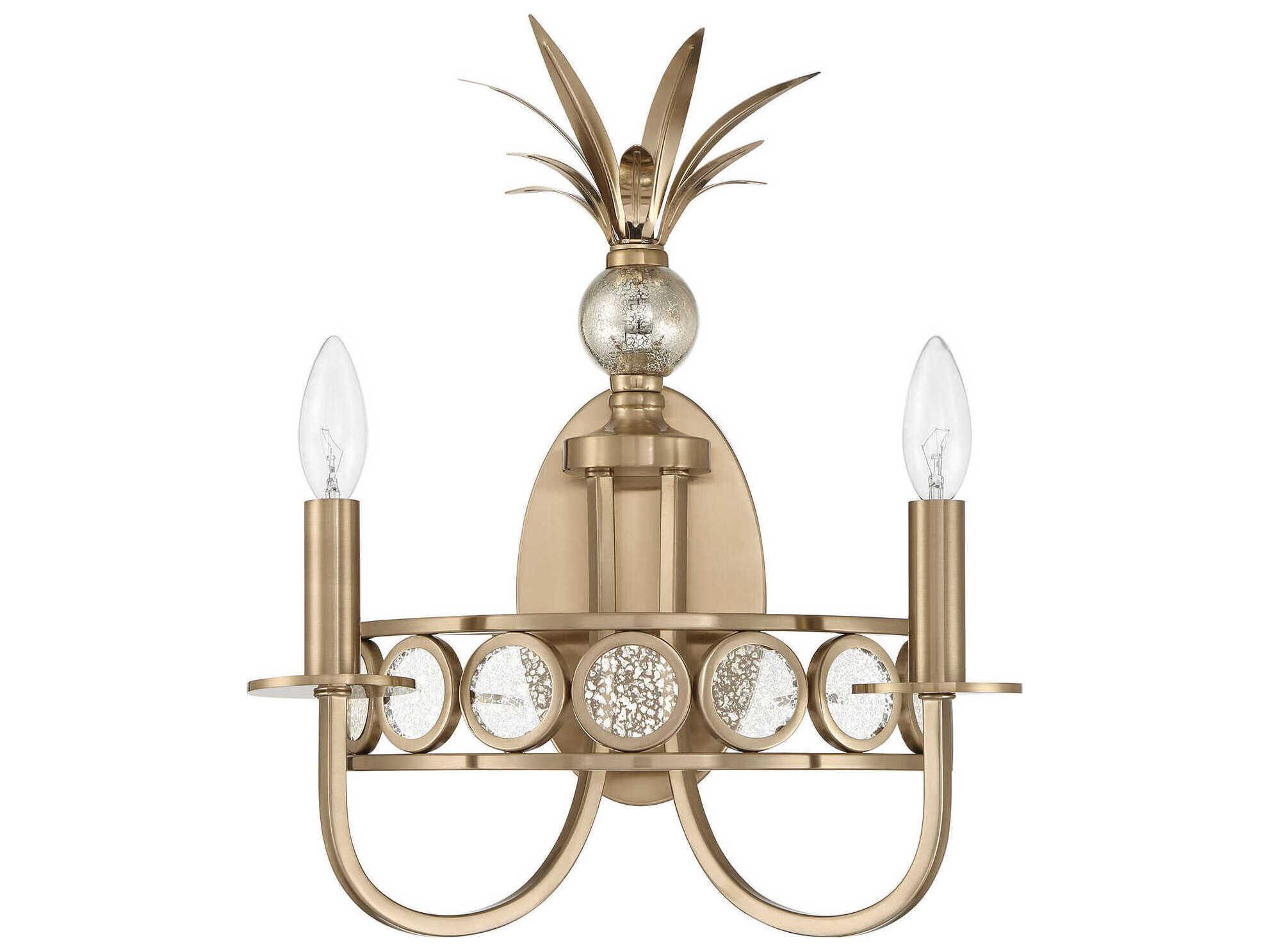 Savoy House Hearst 2-Light Noble Brass Wall Sconce