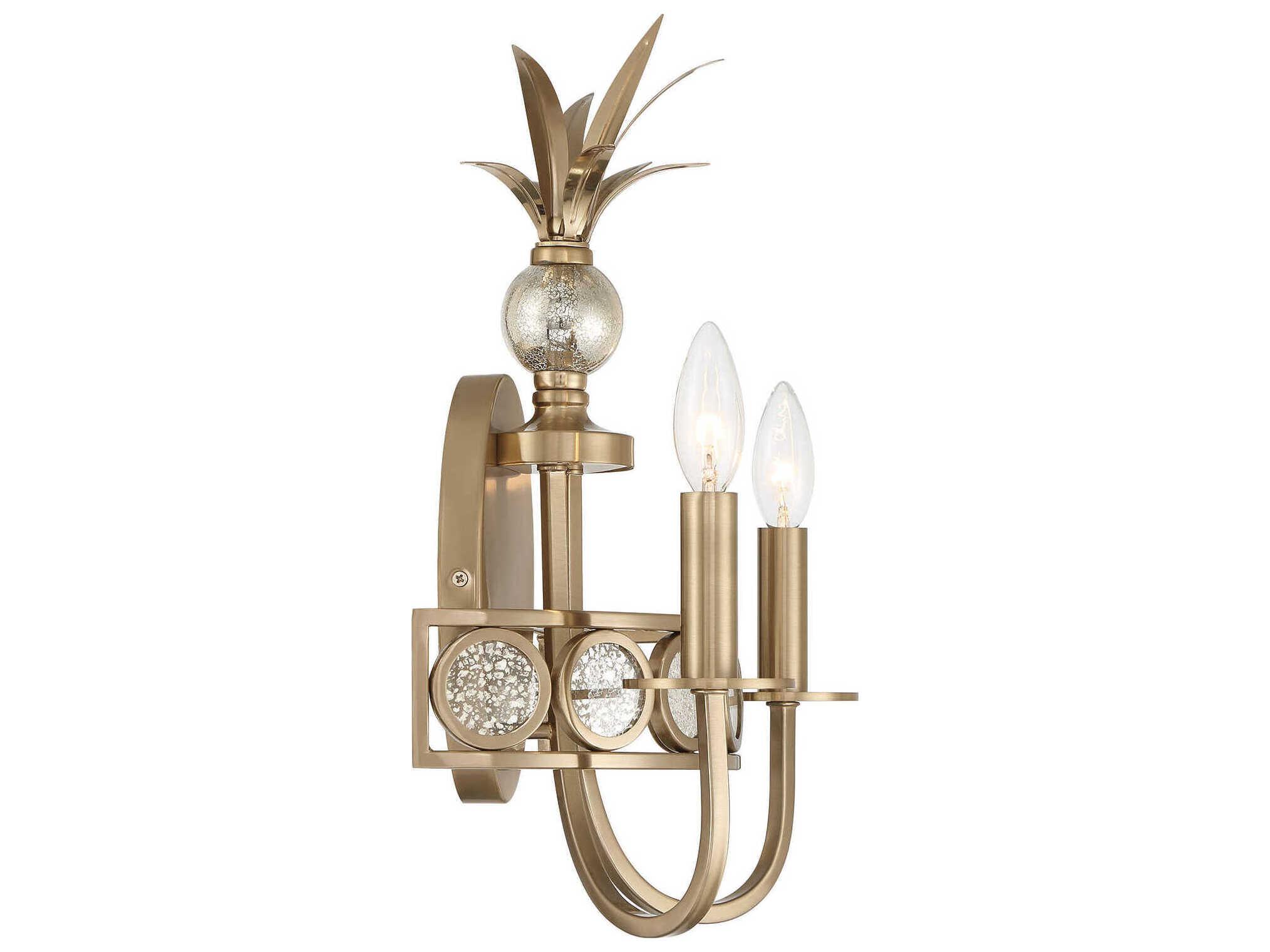 Savoy House Hearst 2-Light Noble Brass Wall Sconce
