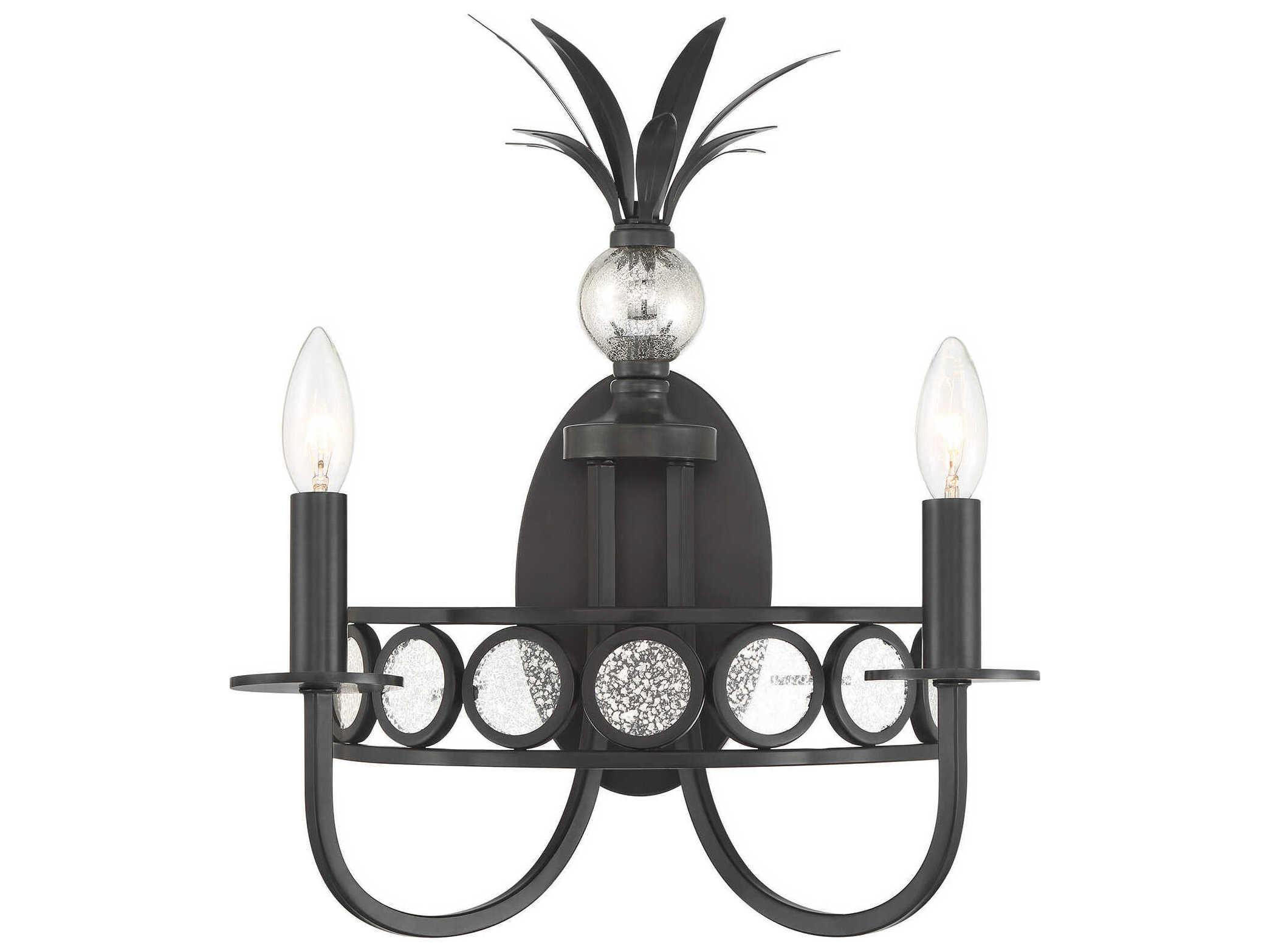 Savoy House Hearst 2-Light Black Tourmaline Wall Sconce