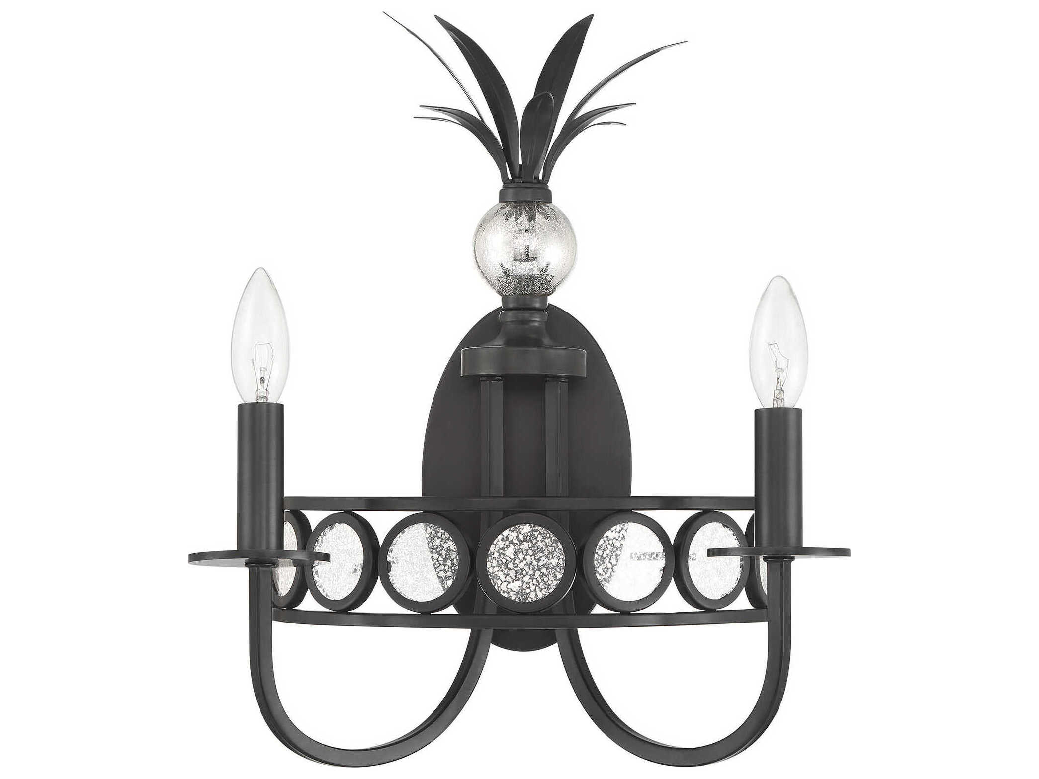 Savoy House Hearst 2-Light Black Tourmaline Wall Sconce