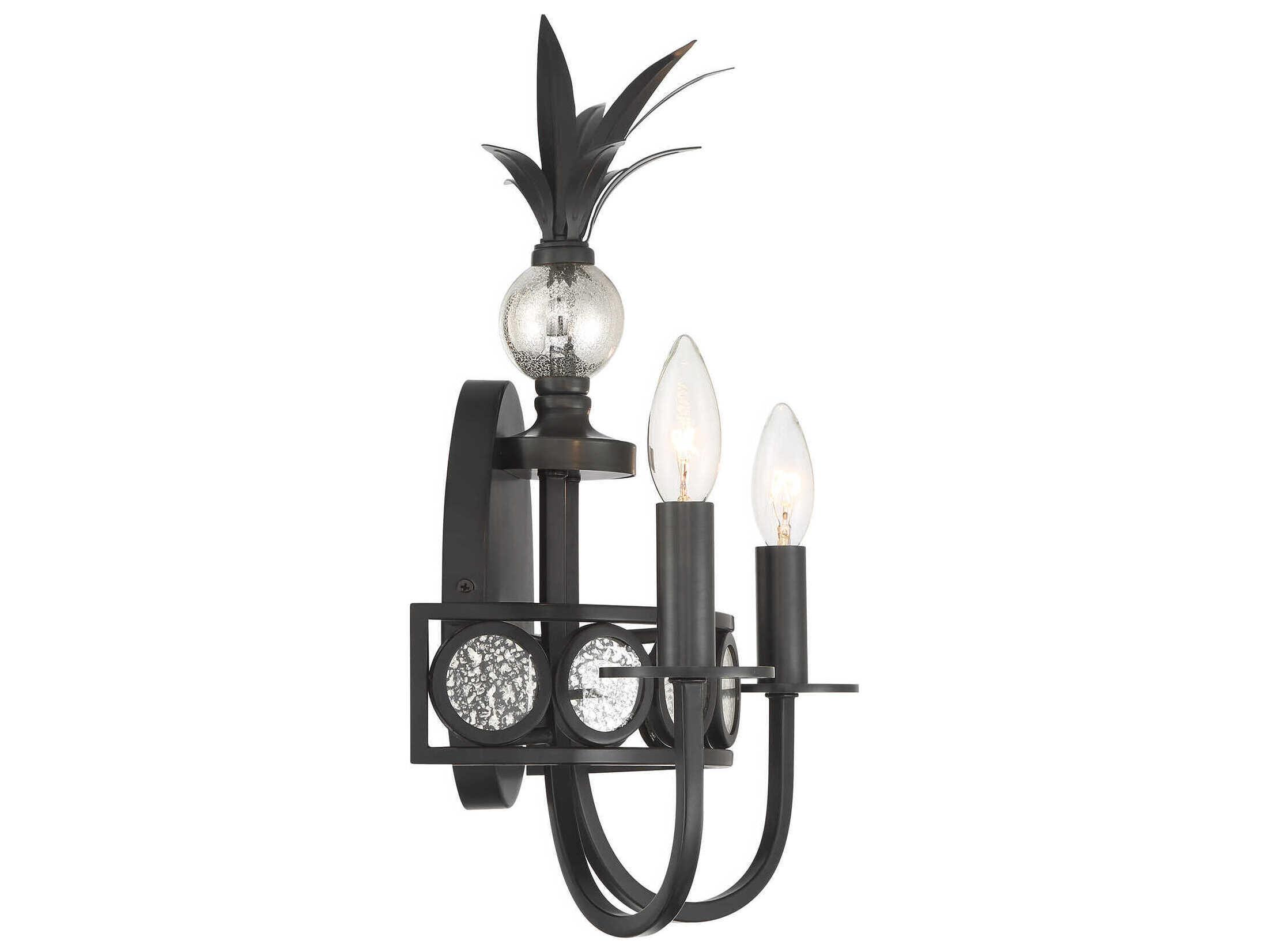 Savoy House Hearst 2-Light Black Tourmaline Wall Sconce