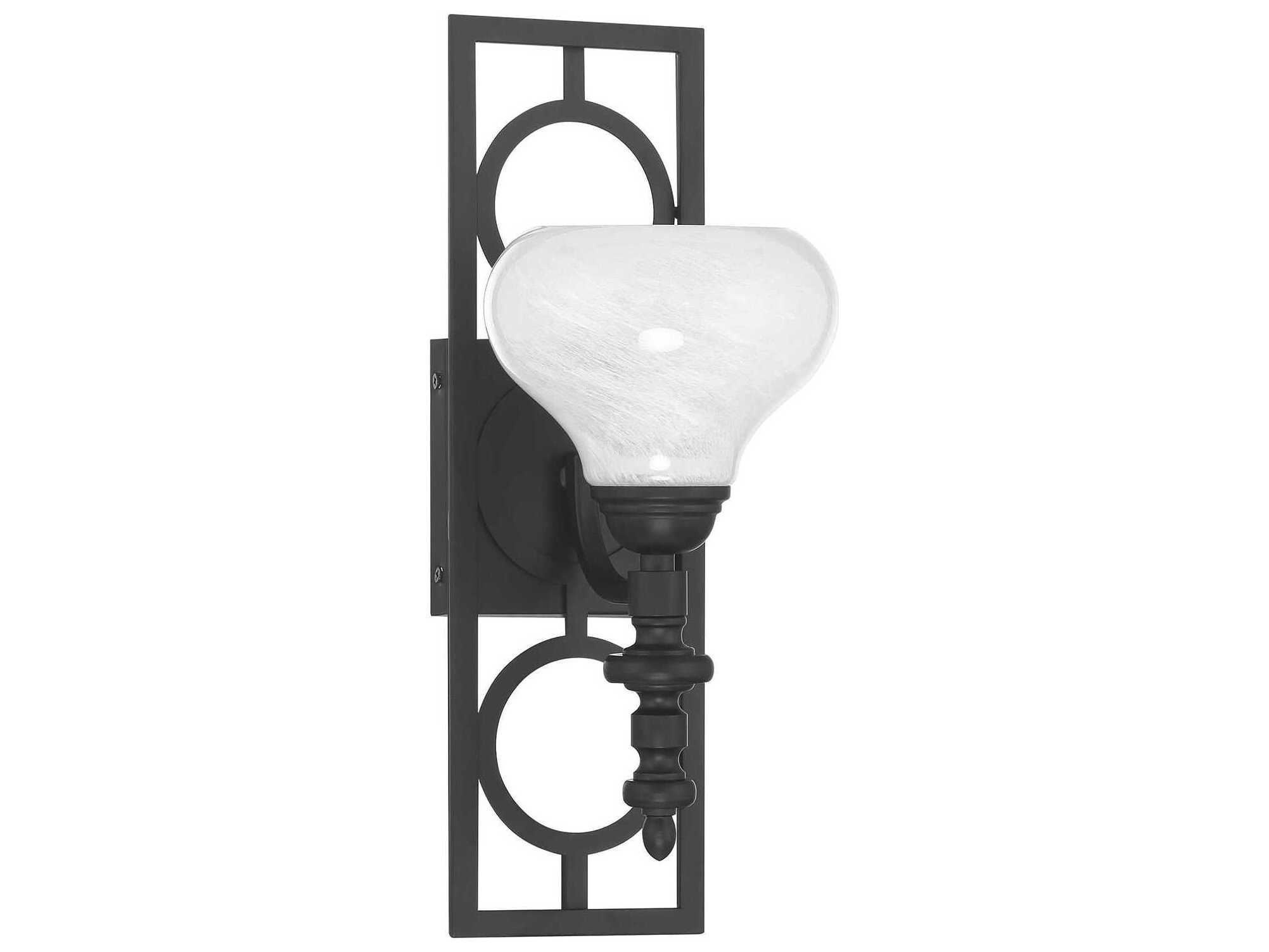 Savoy House Allston 1-Light Matte Black Wall Sconce