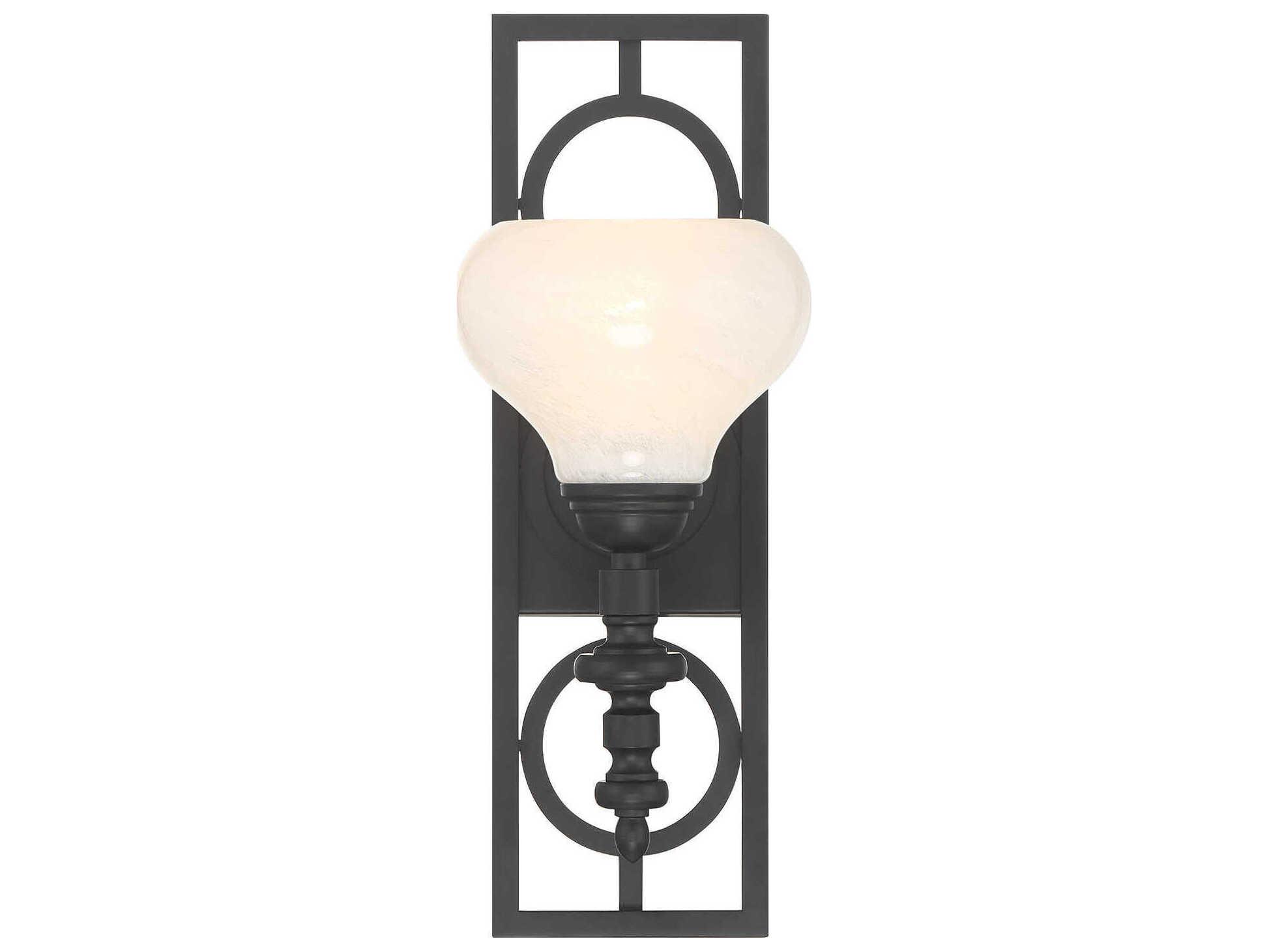 Savoy House Allston 1-Light Matte Black Wall Sconce
